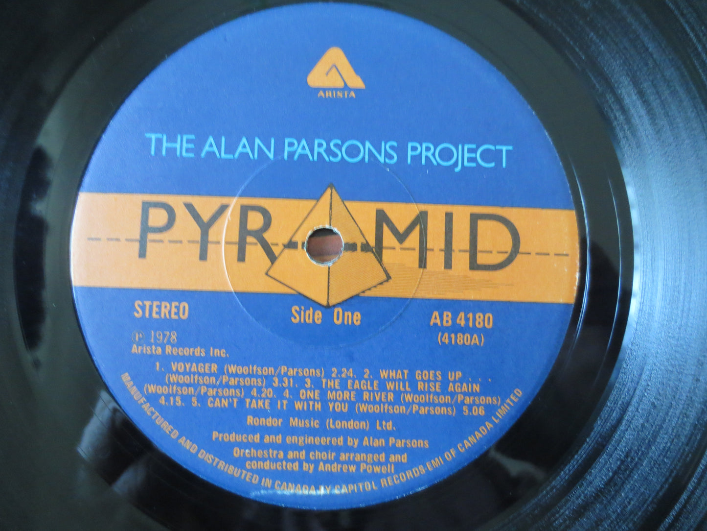 ALAN PARSONS PROJECT, Pyramid, Rock Record, Rock Vinyl, Alan Parsons lp, Record Vinyl, Vinyl Record, Vinyl Lp, 1978 Records
