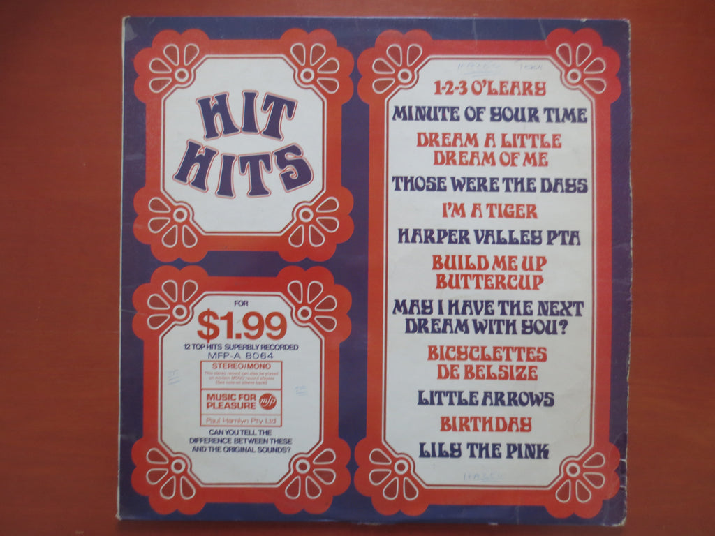Hit Hits Vinyl Album - 12 Top Hits - 1961 Vintage Record