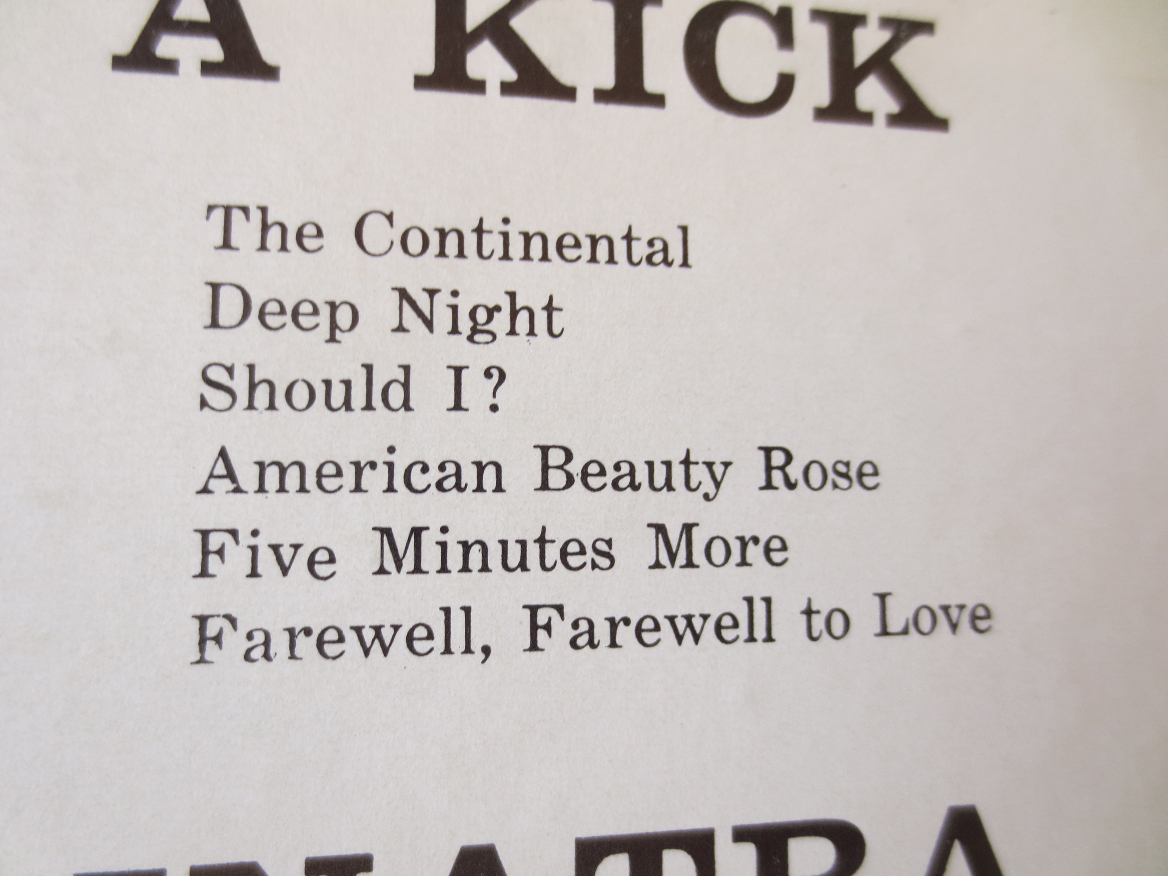 Frank Sinatra – Love Is a Kick (1958) Vinyl LP