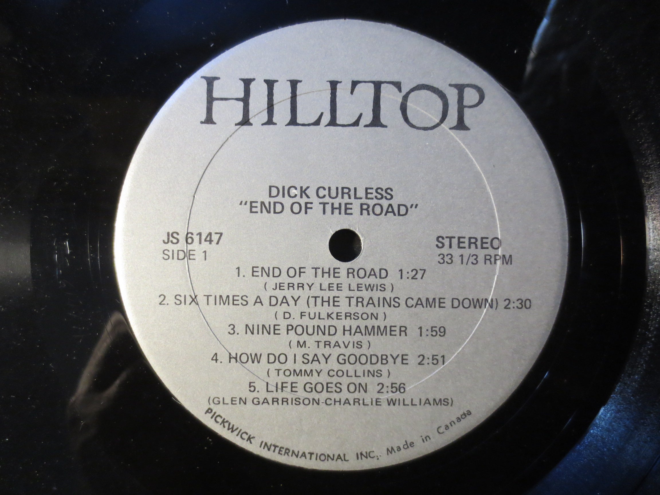 Dick Curless – End of the Road (1974) Vinyl LP