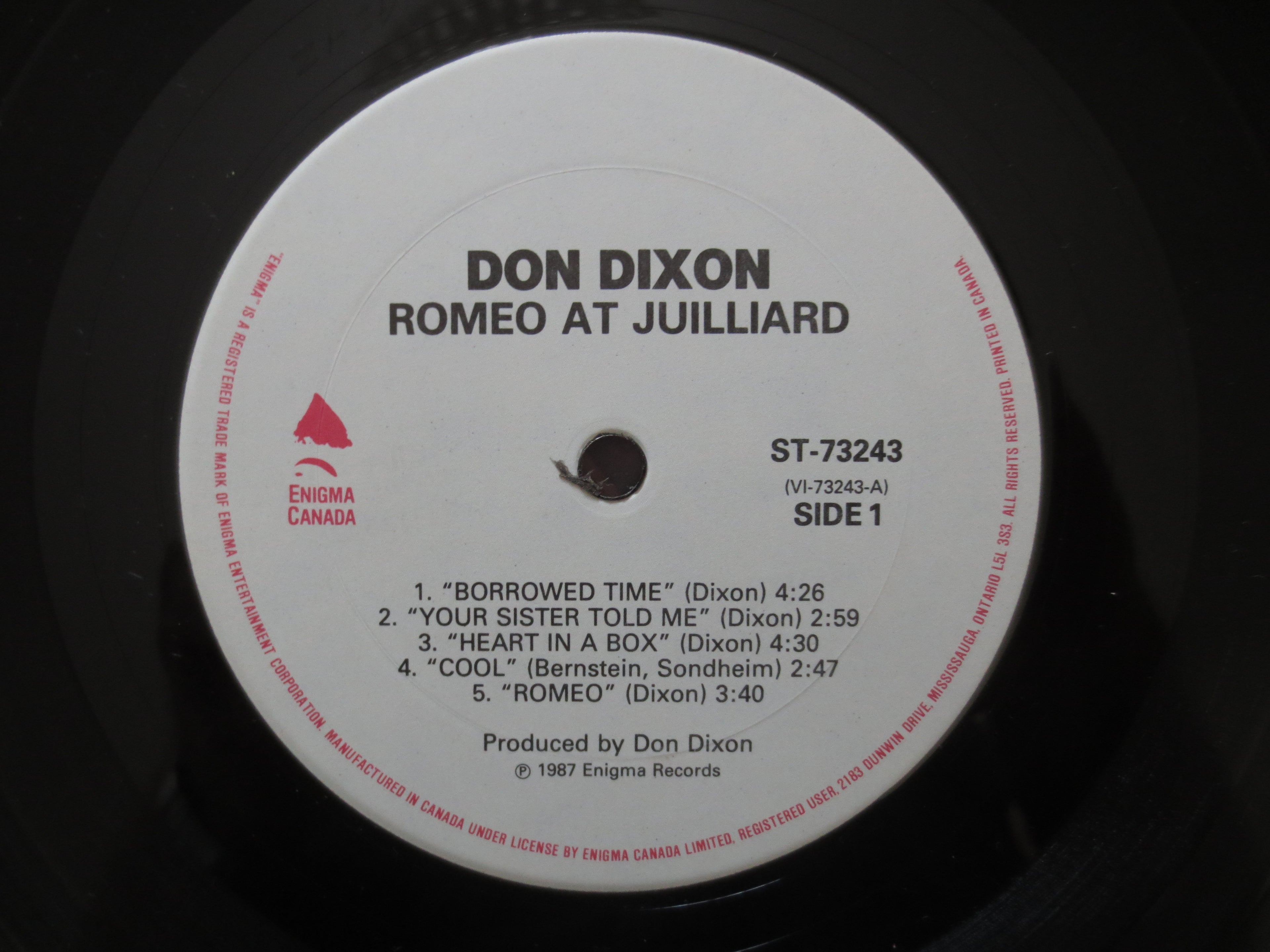Don Dixon – Romeo at Juilliard (1987) Vinyl LP