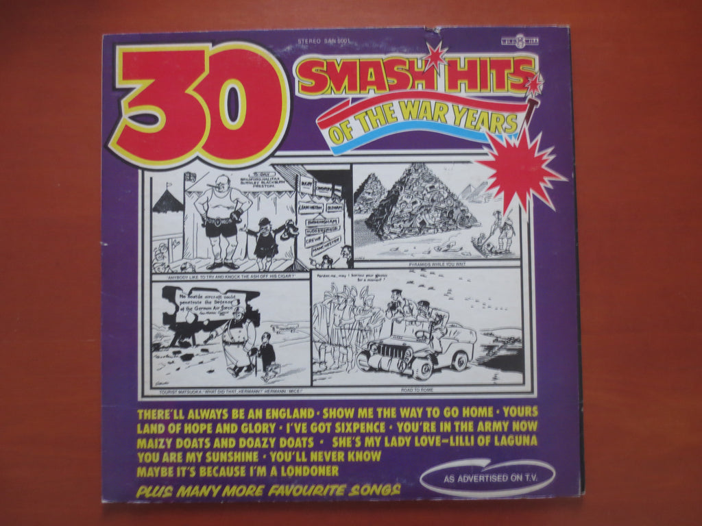 30 Smash Hits of the War Years (1975) Vinyl LP