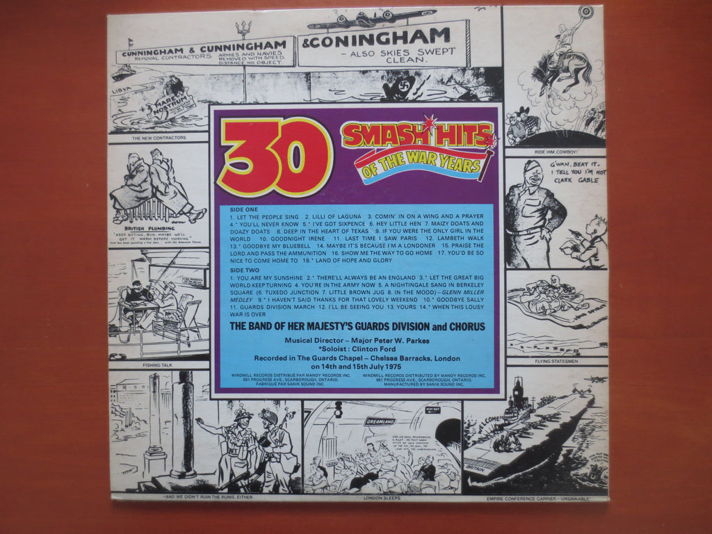 30 Smash Hits of the War Years (1975) Vinyl LP