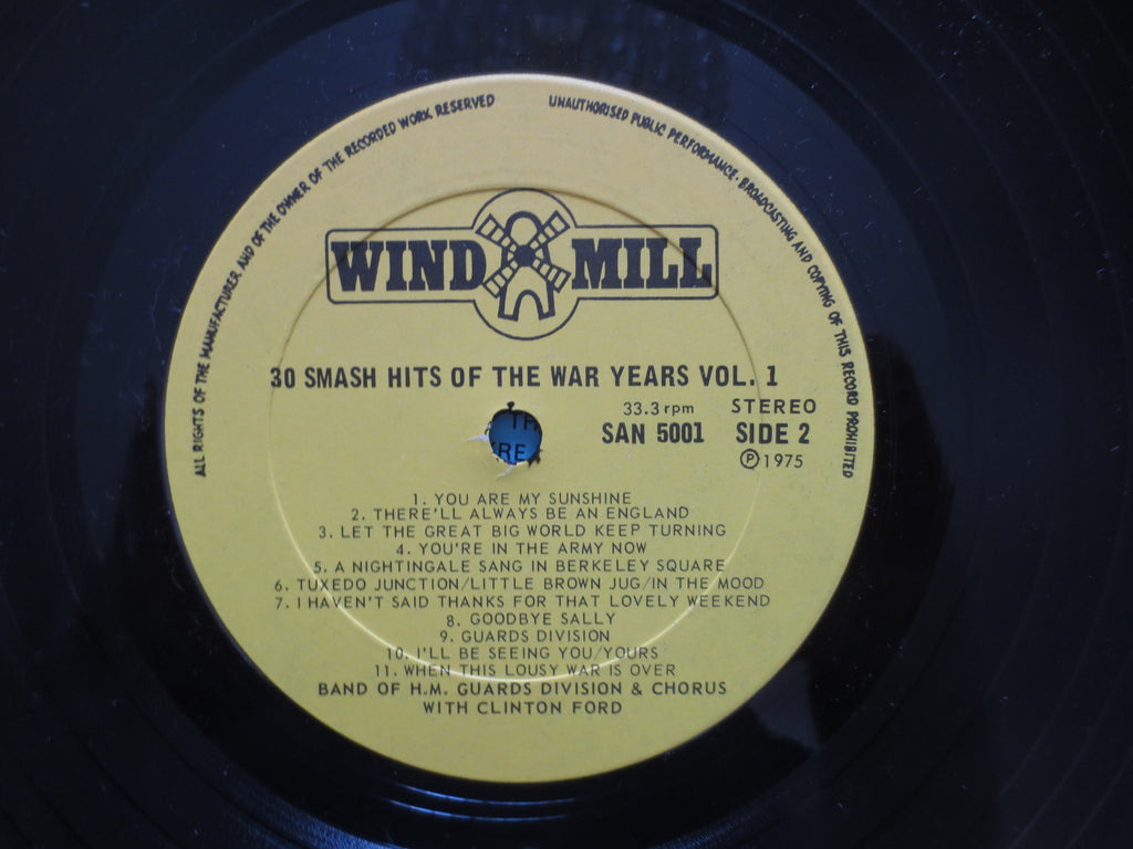 30 Smash Hits of the War Years (1975) Vinyl LP
