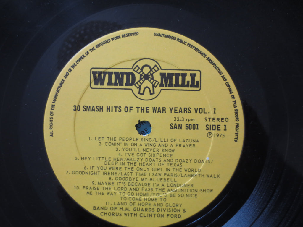 30 Smash Hits of the War Years (1975) Vinyl LP