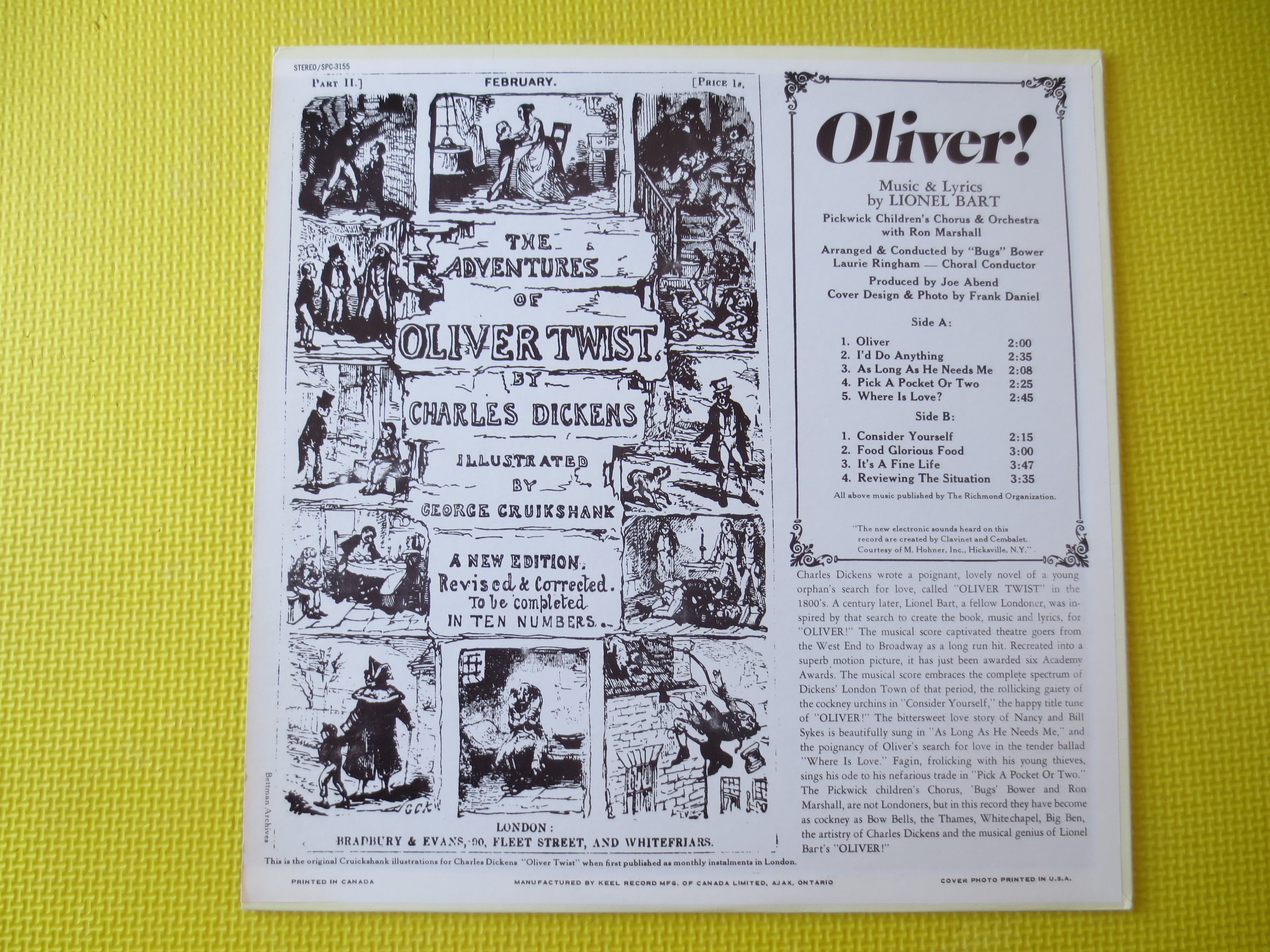 Oliver! – Original Soundtrack (Pickwick, 1967) Vinyl LP