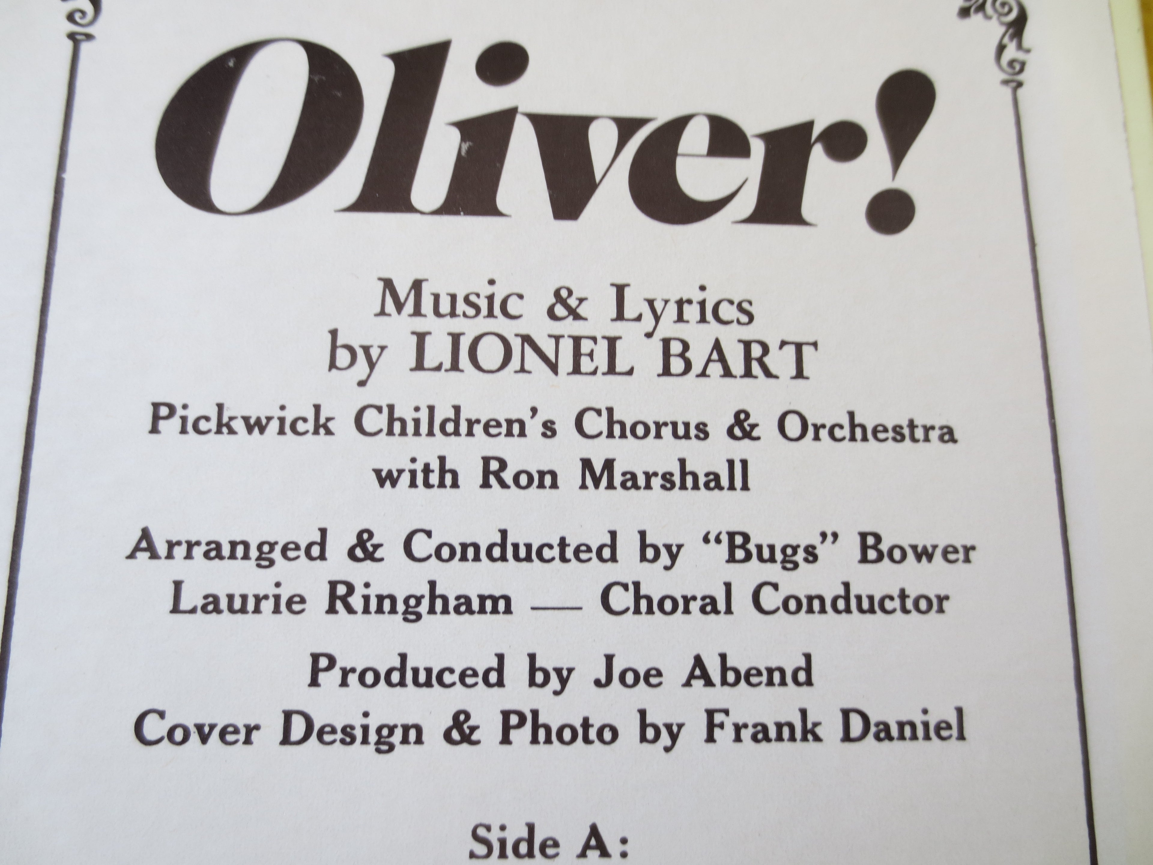 Oliver! – Original Soundtrack (Pickwick, 1967) Vinyl LP