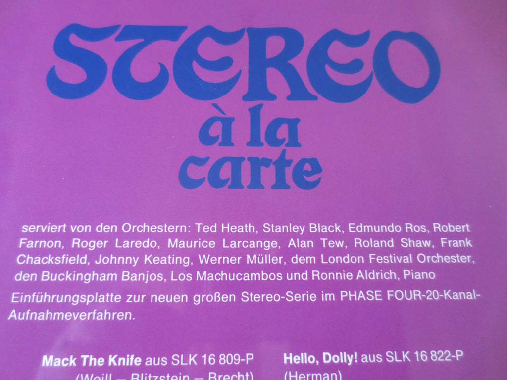Stereo à la Carte (1968) Vinyl LP