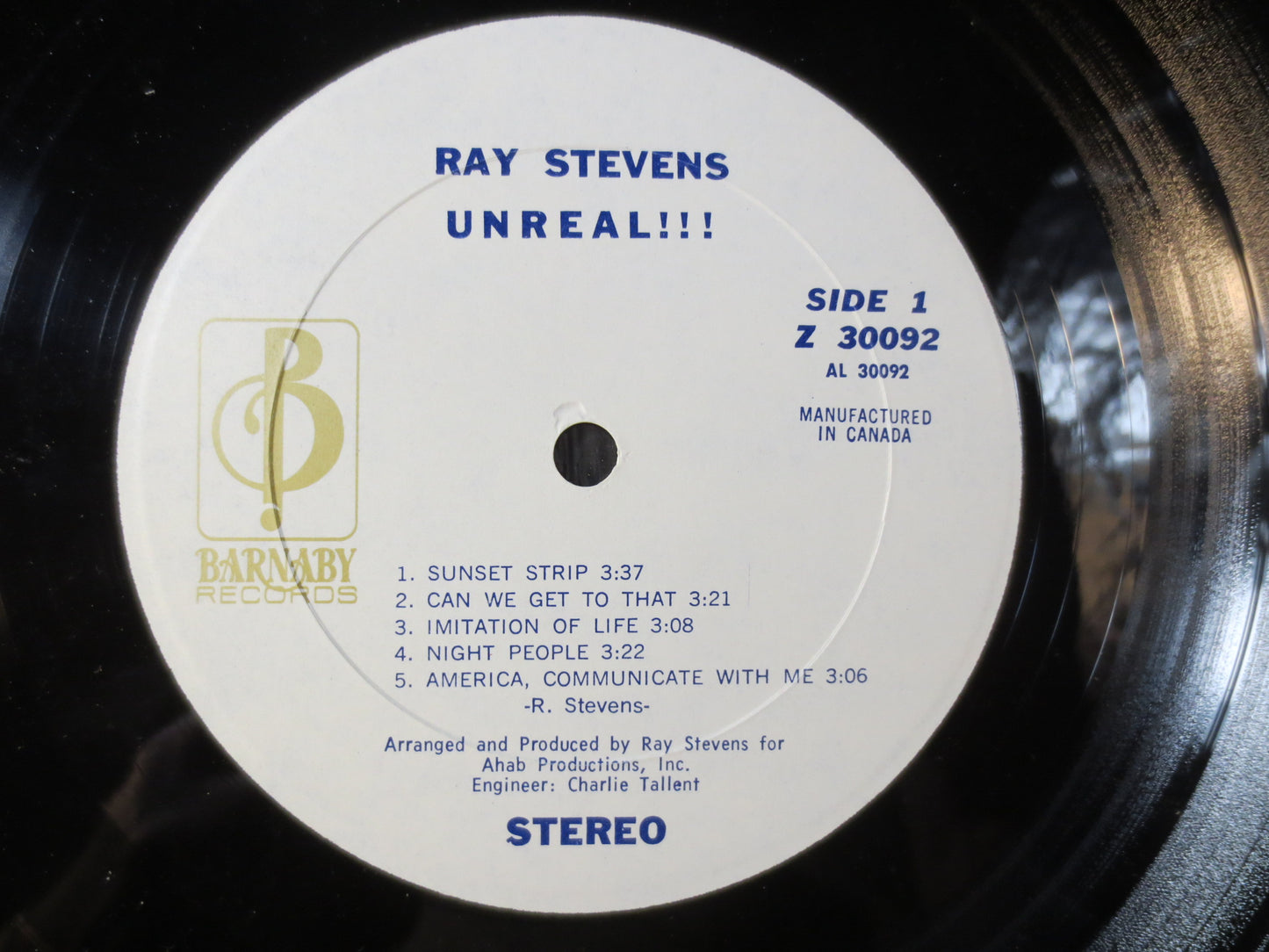RAY STEVENS, UNREAL Record, Ray Stevens Record, Ray Stevens Vinyl, Ray Stevens Lp, Vintage Vinyl, Vinyl, 1970 Records