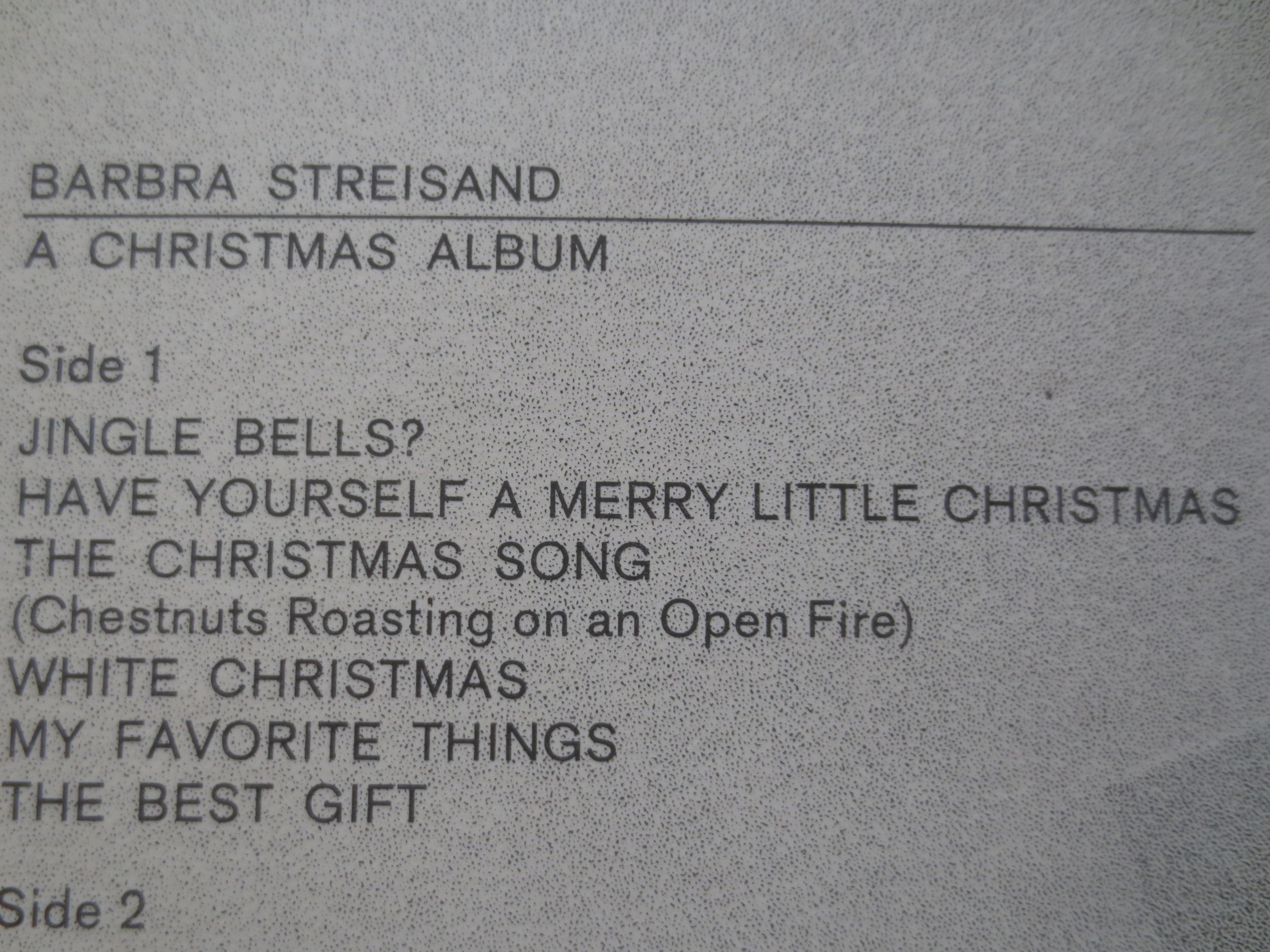 Barbra Streisand – A Christmas Album (1967) Vinyl LP