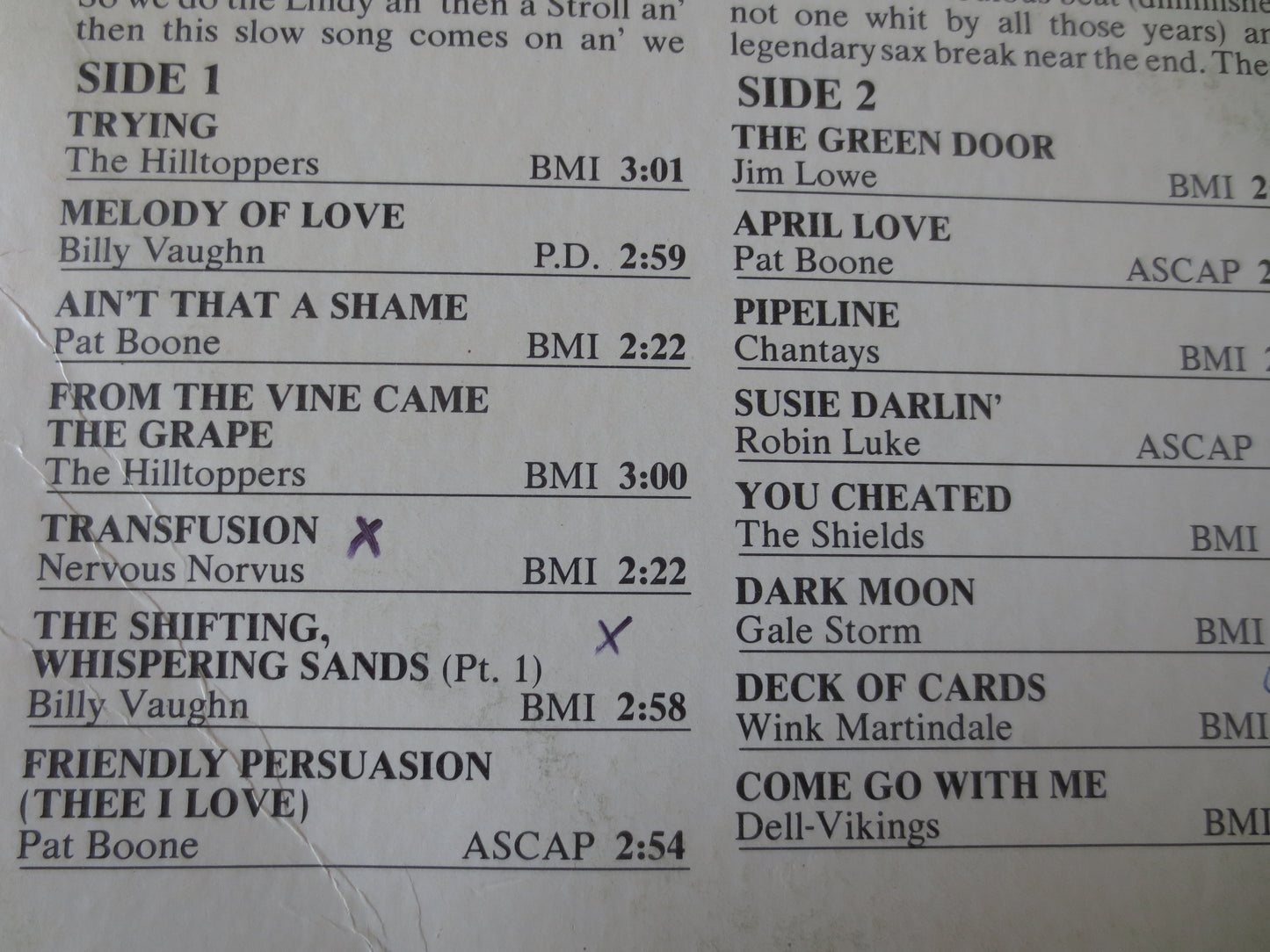 DOT RECORDS, Original Top 40 HITS, 2 Records, Tab Hunter Records, Surfaris Records, Pop Album, Vinyl Albums, 1973 Records
