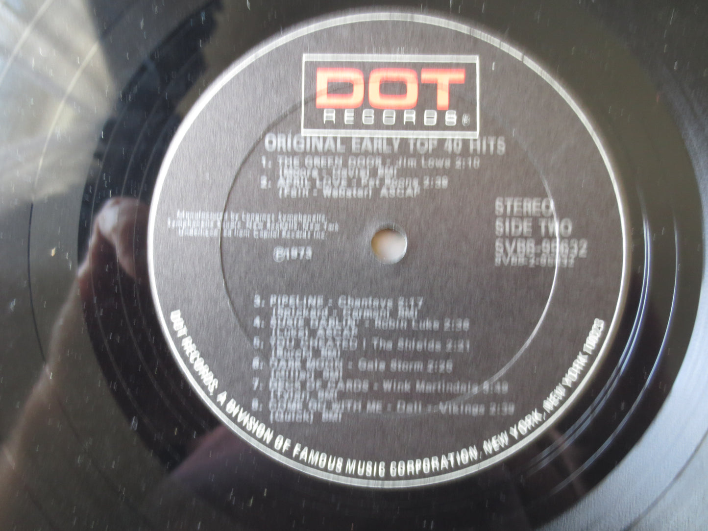 DOT RECORDS, Original Top 40 HITS, 2 Records, Tab Hunter Records, Surfaris Records, Pop Album, Vinyl Albums, 1973 Records