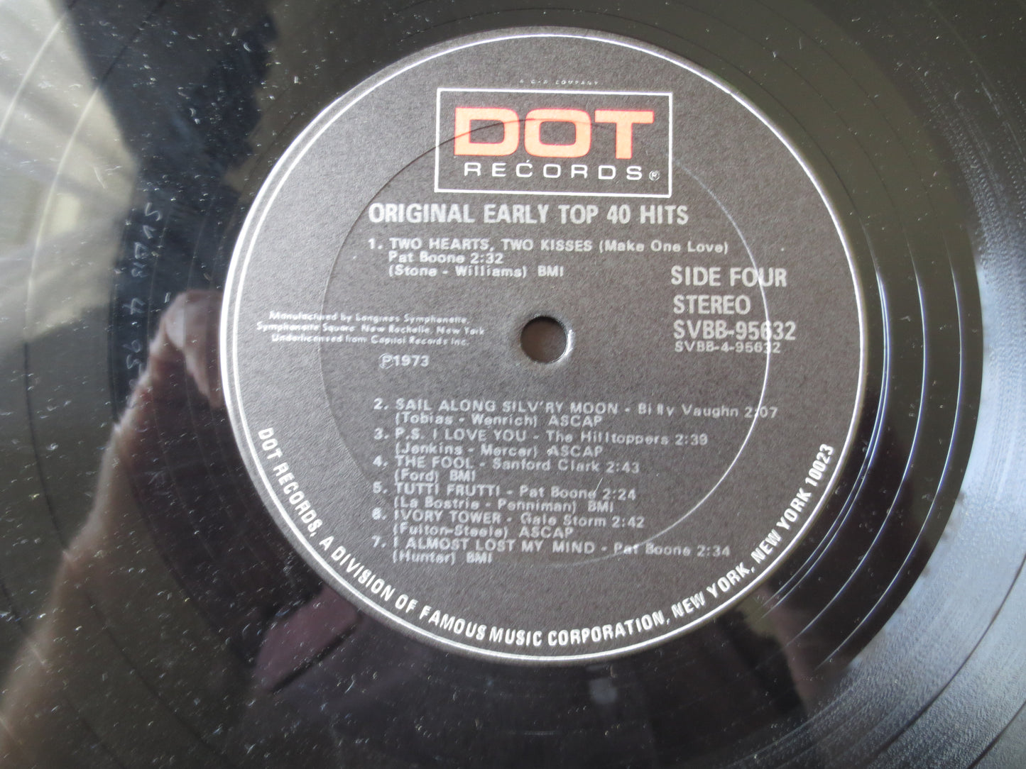 DOT RECORDS, Original Top 40 HITS, 2 Records, Tab Hunter Records, Surfaris Records, Pop Album, Vinyl Albums, 1973 Records