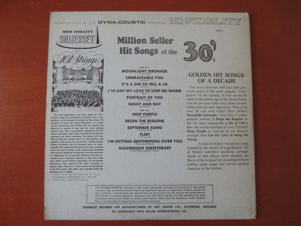 101 Strings – Hits of the 30s (1964) Vinyl LP