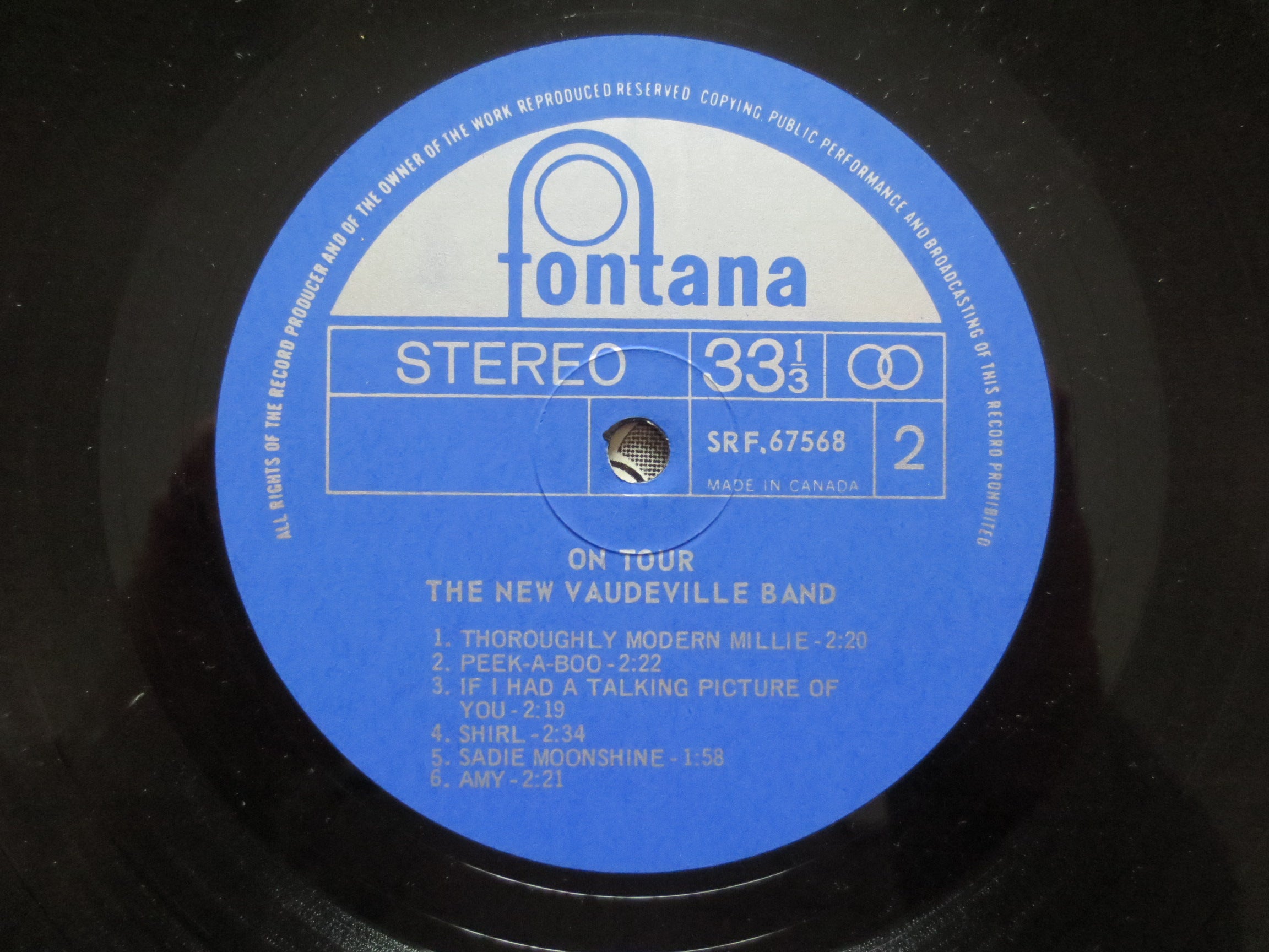 New Vaudeville Band – On Tour (1967) Vinyl LP
