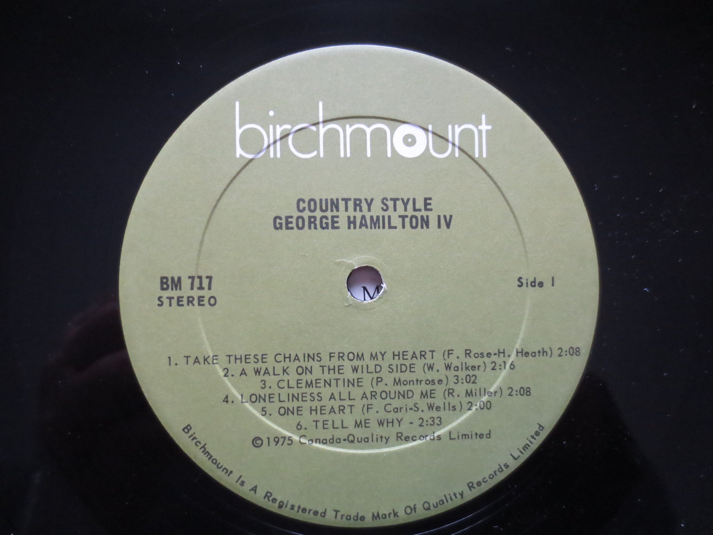 George Hamilton IV – Country Style (1975) Vinyl LP