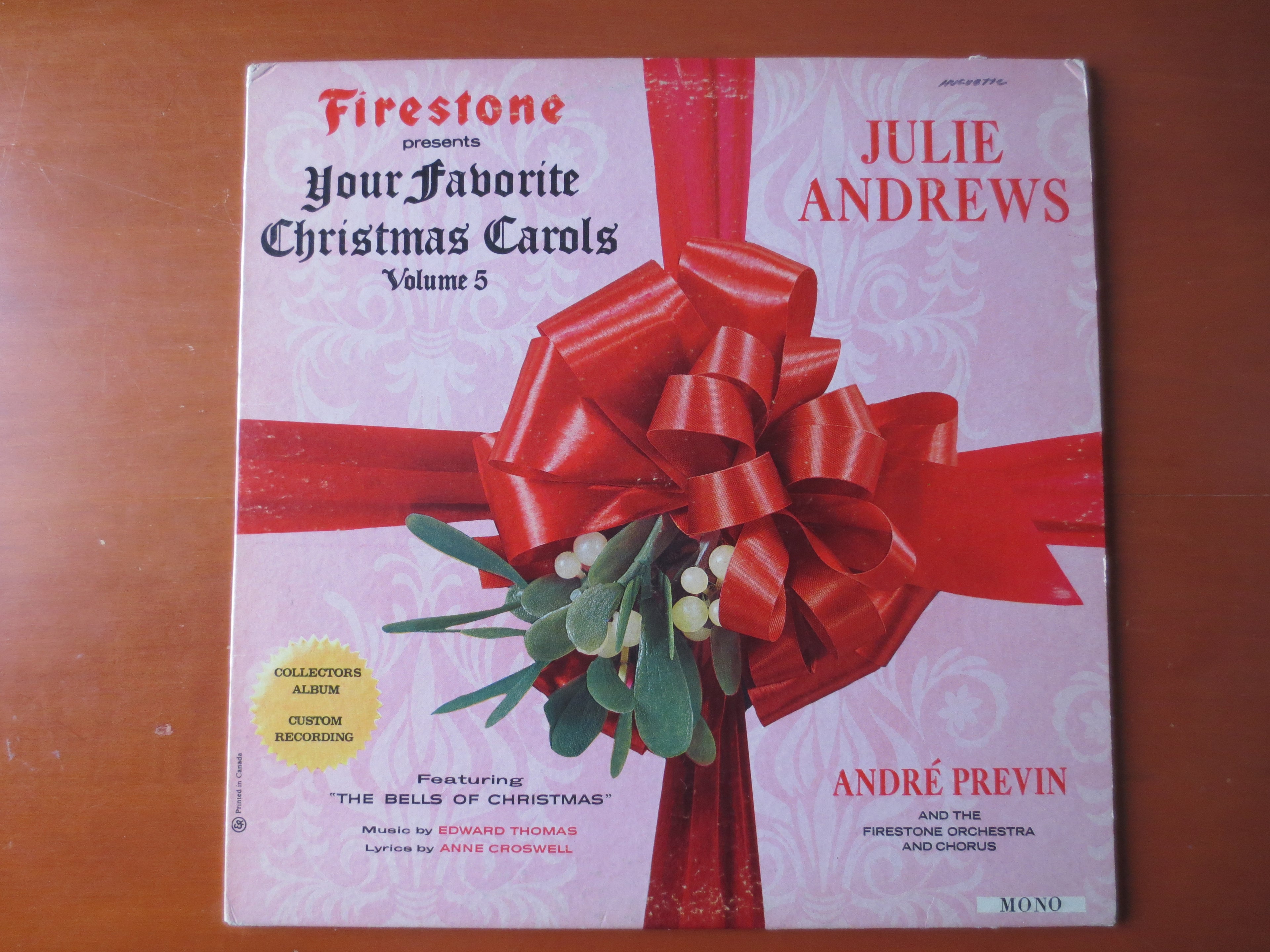 JULIE ANDREWS, Christmas Album, 1966 Record, Vinyl Lp