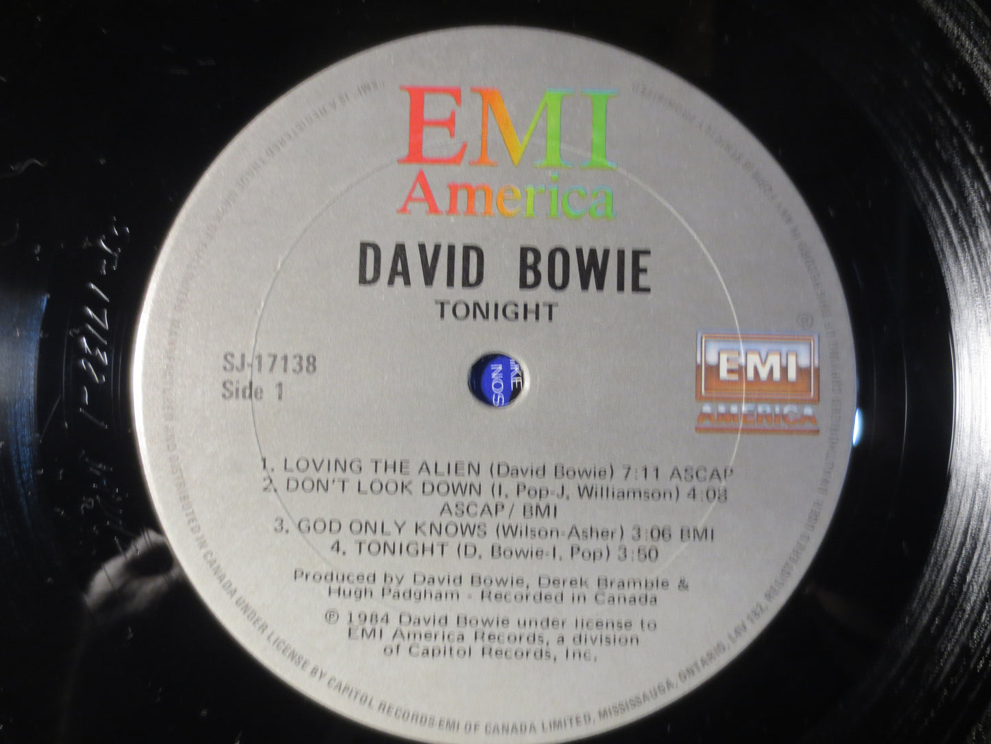 DAVID BOWIE, Tonight, Rock Records, David Bowie Record Vinyl, Records, Vinyl Record, Bowie Vinyl, Vinyl Lp, 1984 Records