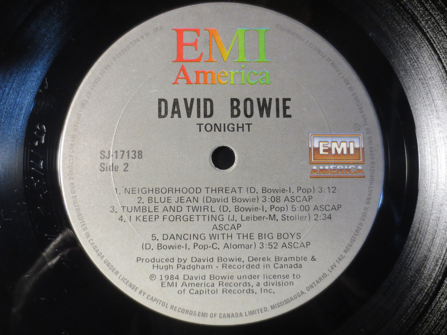 DAVID BOWIE, Tonight, Rock Records, David Bowie Record Vinyl, Records, Vinyl Record, Bowie Vinyl, Vinyl Lp, 1984 Records