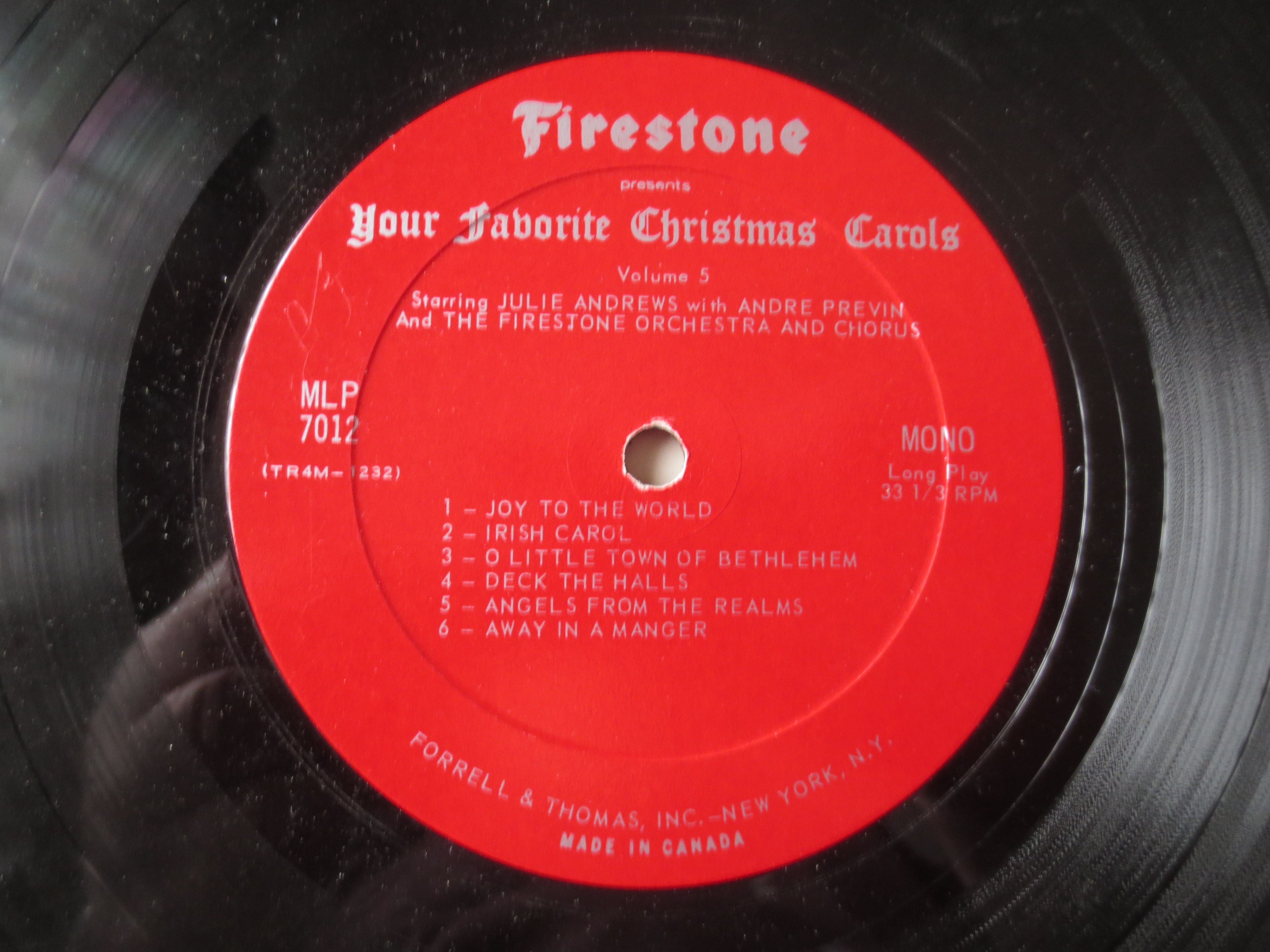 JULIE ANDREWS, Christmas Album, 1966 Record, Vinyl Lp
