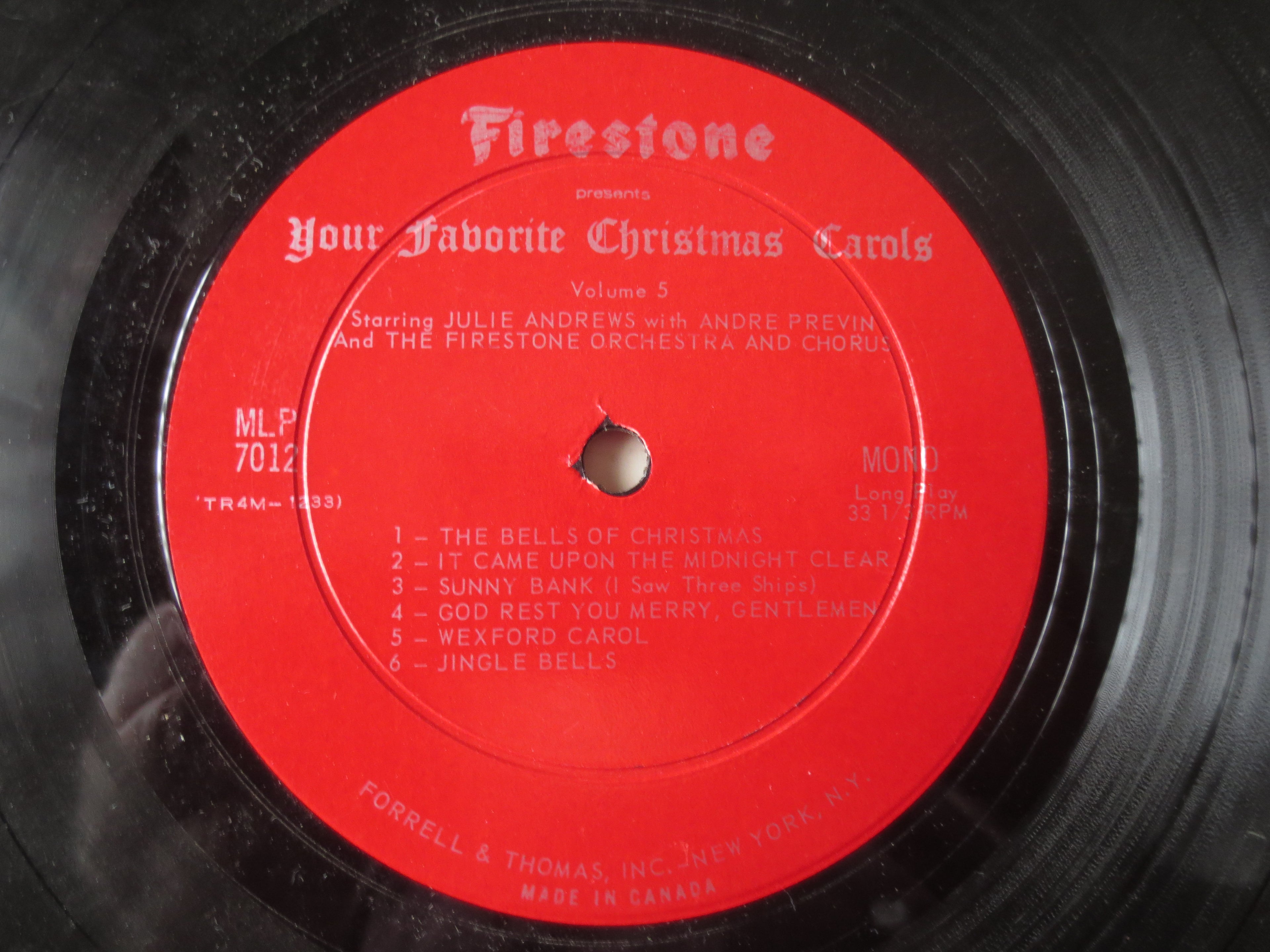 JULIE ANDREWS, Christmas Album, 1966 Record, Vinyl Lp