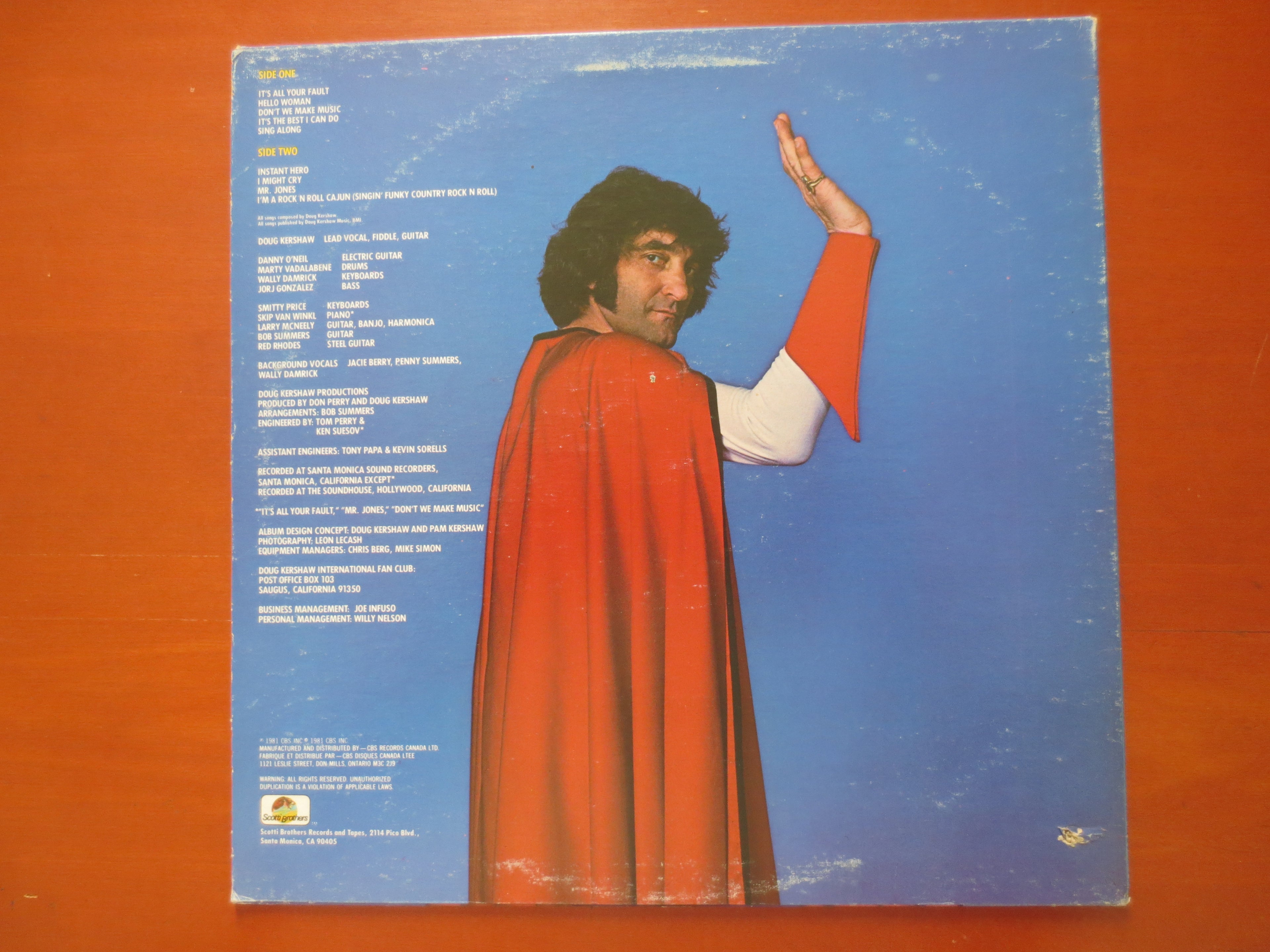 Doug Kershaw – Instant Hero (1981) Vinyl LP