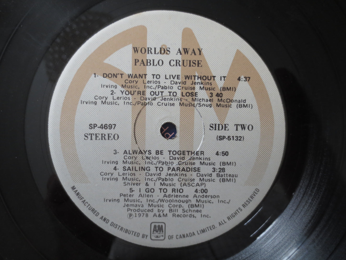 PABLO CRUISE, WORLDS Away, Pablo Cruise Album, Pablo Cruise Vinyl, Pablo Cruise Lp, Vinyl Album, Vinyl, 1978 Records