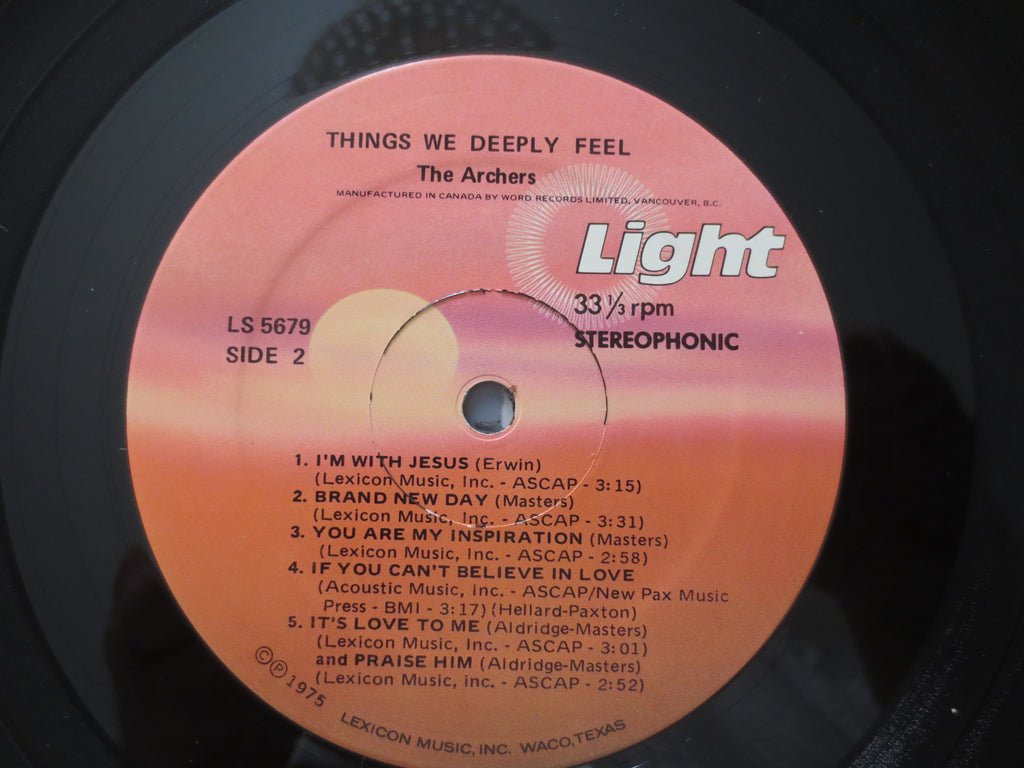 The Archers – Things We Deeply Feel (1975) Vinyl LP