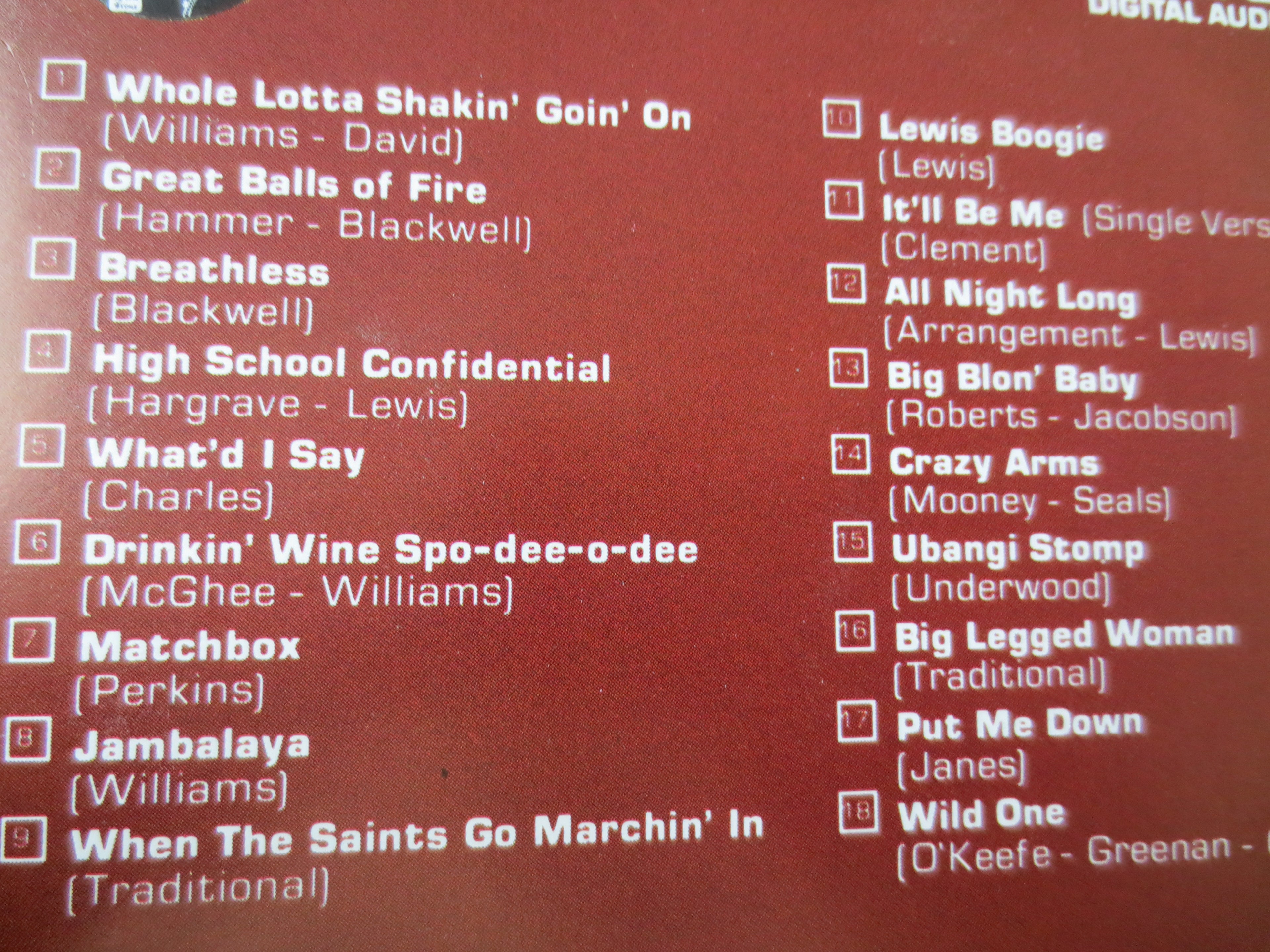 Jerry Lee Lewis – The Best of Jerry Lee Lewis (1984) CD