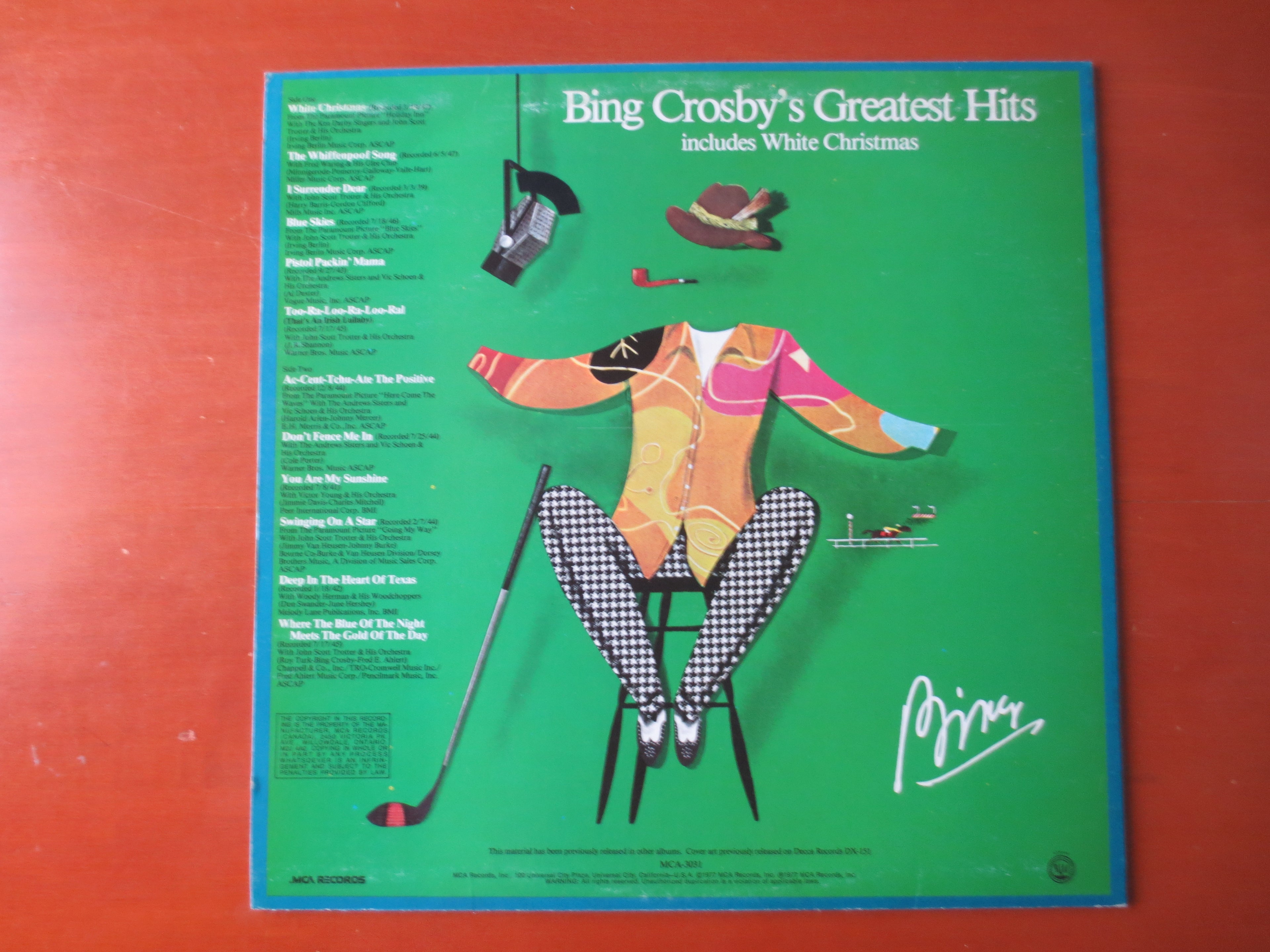 Bing Crosby – Bing Crosby's Greatest Hits (1977) Vinyl LP