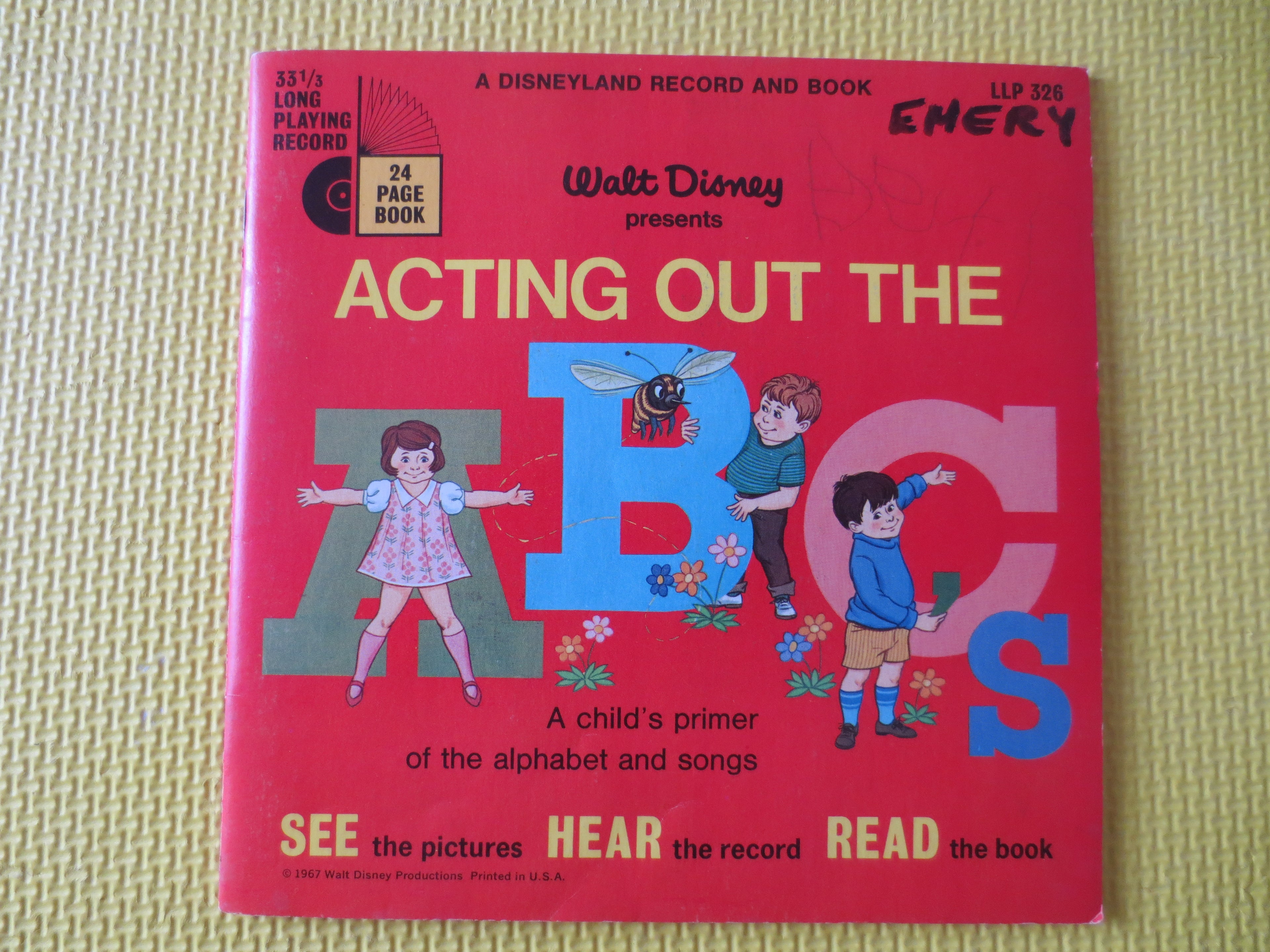 Acting Out the ABC's – Disneyland Book & Record Set (1967)