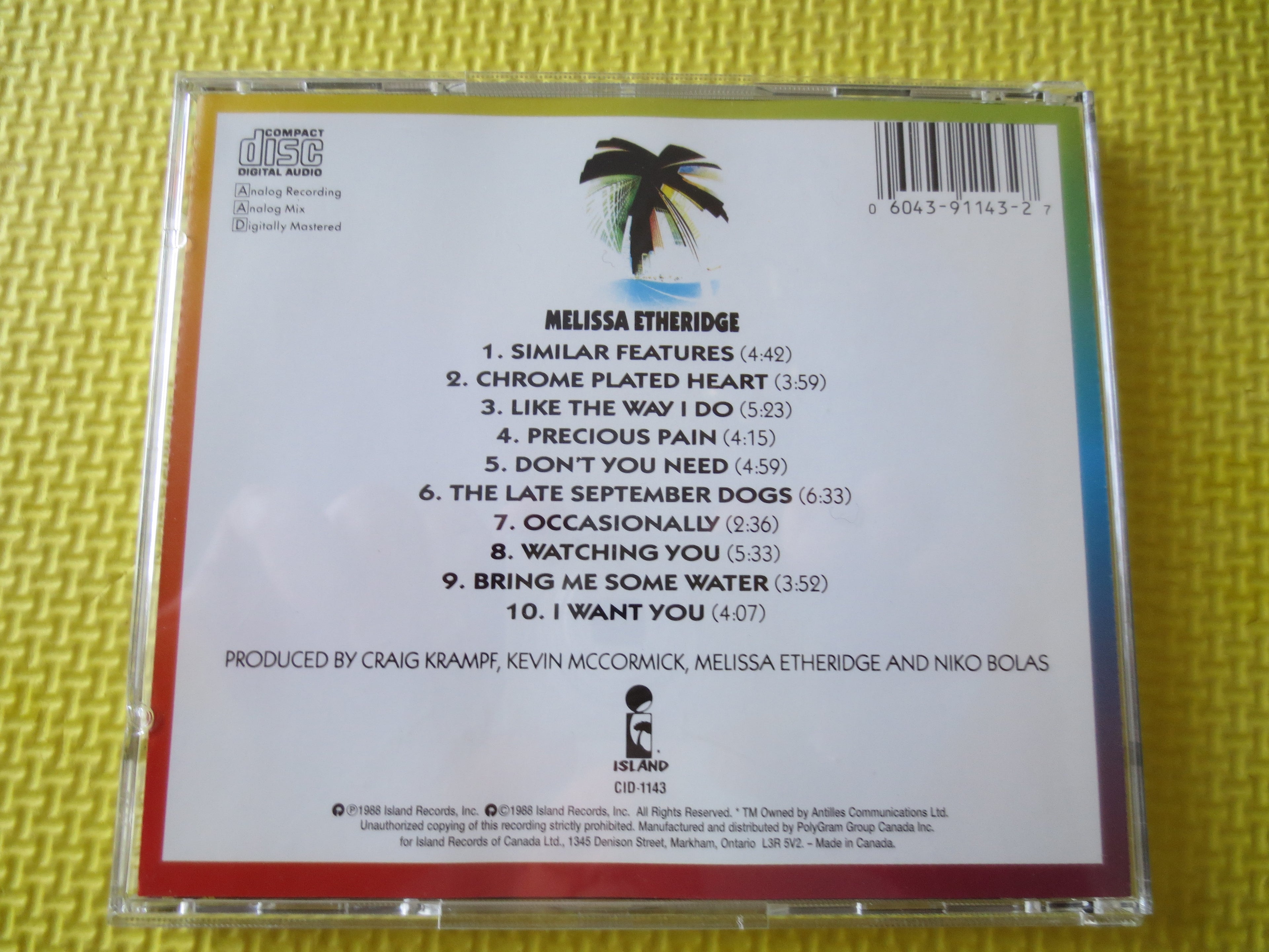 Melissa Etheridge – Melissa Etheridge (1988) CD