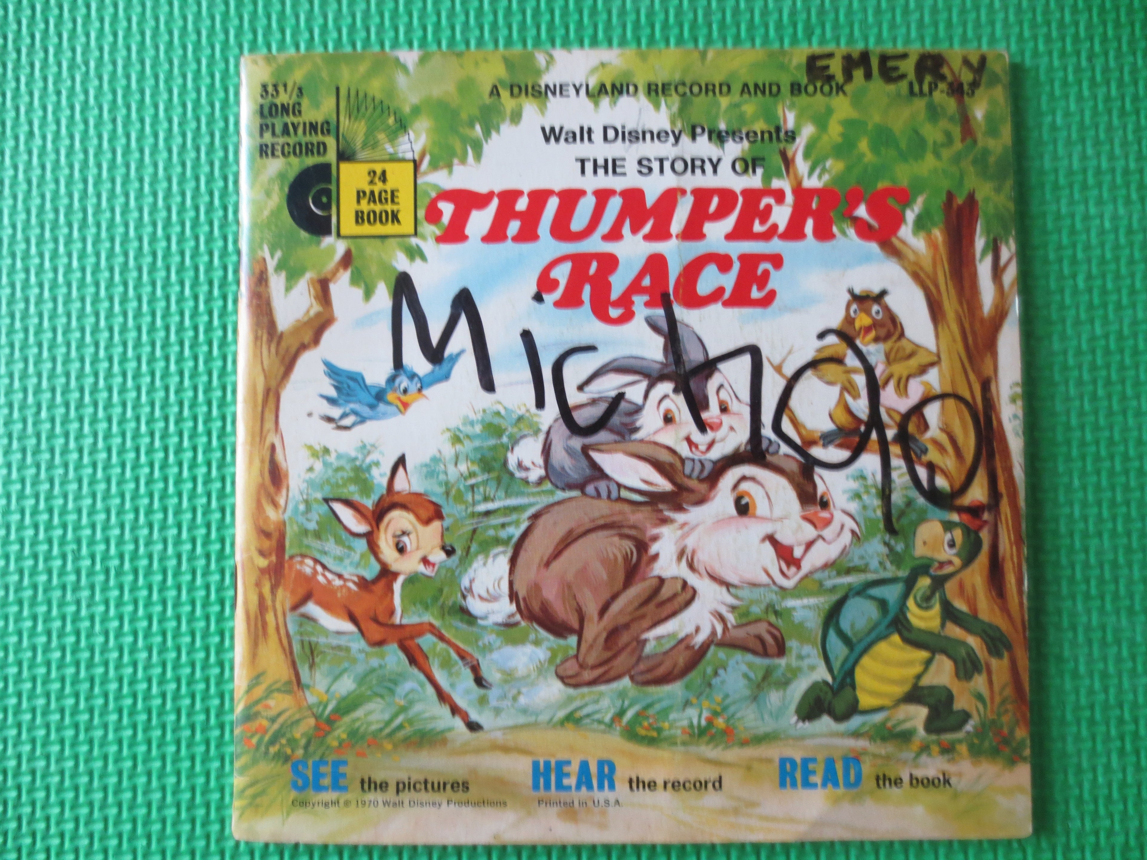 The Story of Thumper's Race – Disneyland Records (1970) Vinyl LP + Book