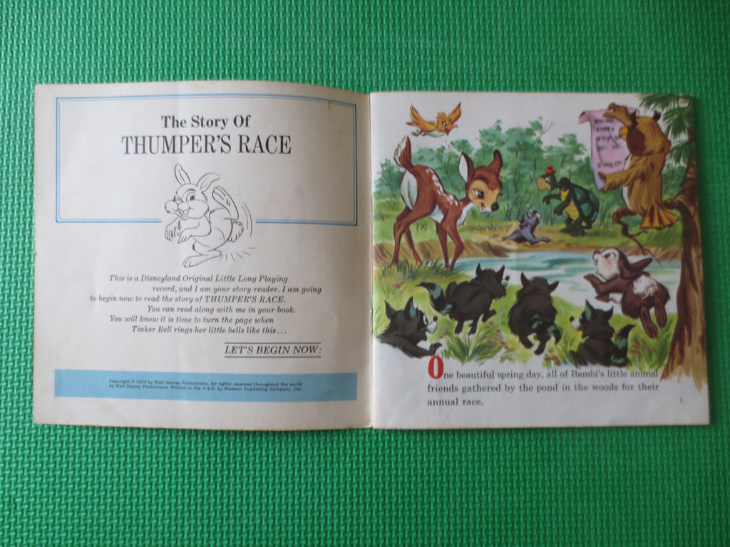 The Story of Thumper's Race – Disneyland Records (1970) Vinyl LP + Book