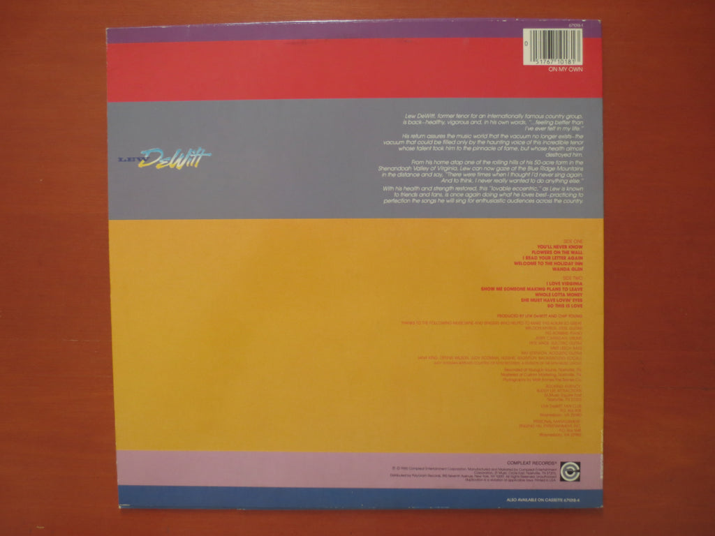 Lew DeWitt – On My Own (1985) [Vinyl LP]