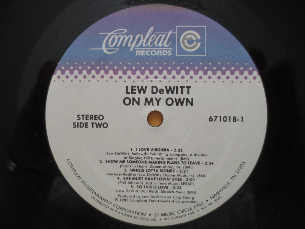 Lew DeWitt – On My Own (1985) [Vinyl LP]