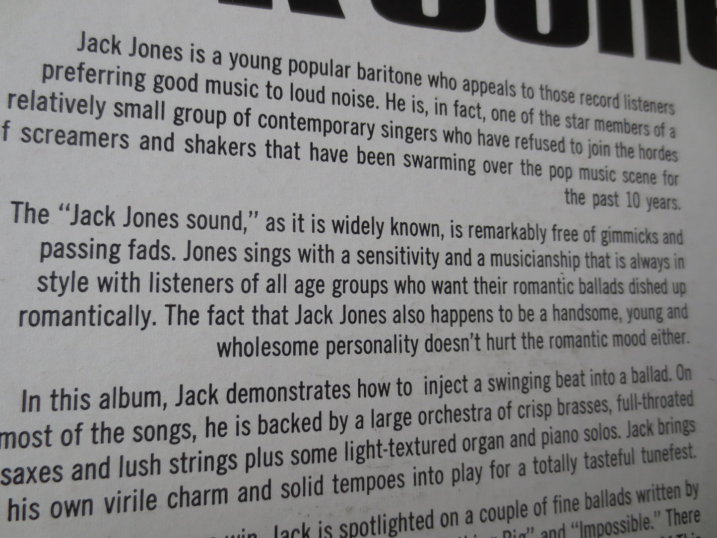 JACK JONES, Something BIG, Jack Jones Records, Jack Jones Albums, Jack Jones Music, Vinyl Lp, Vintage Vinyl, 1966 Records
