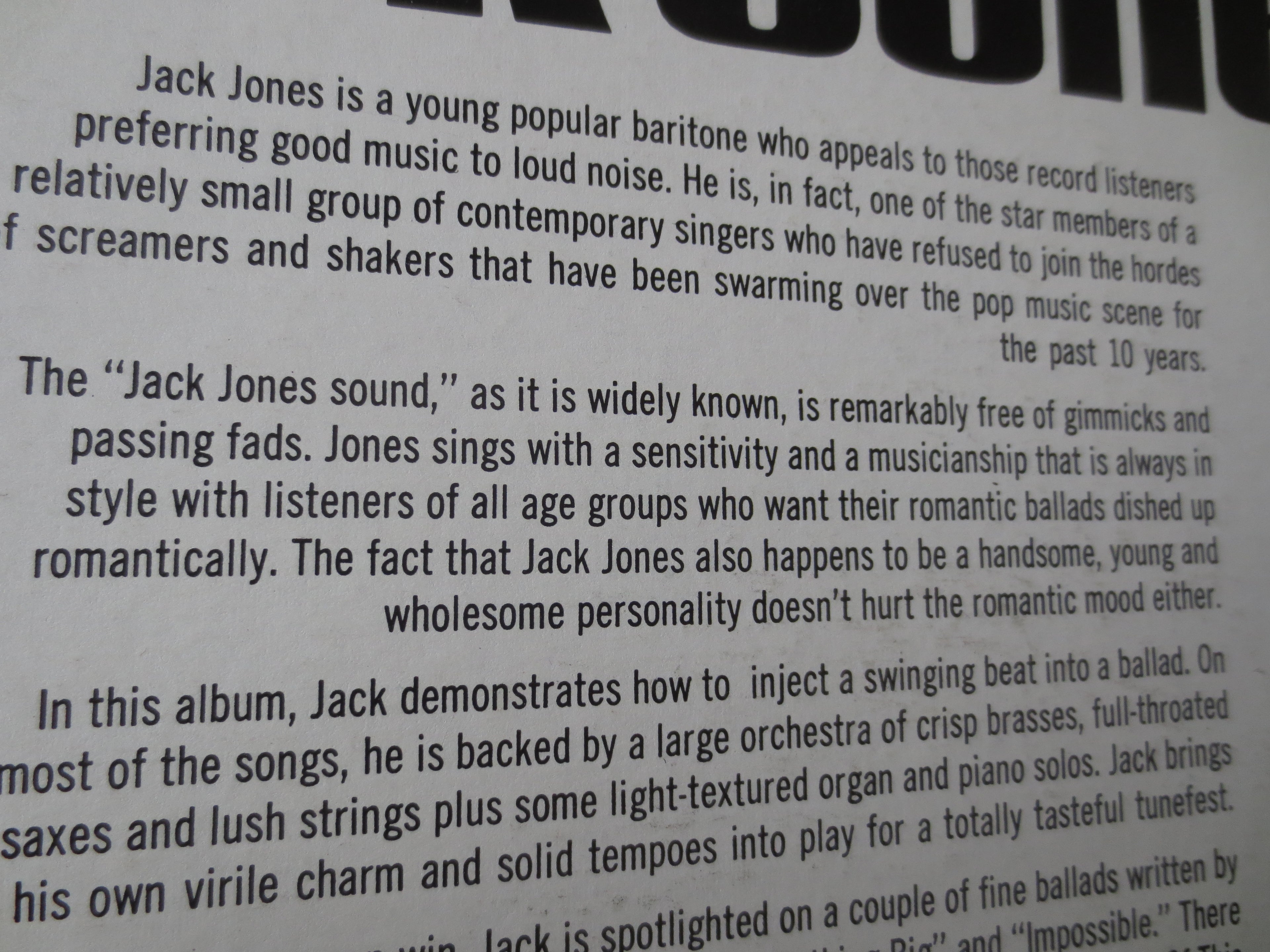Jack Jones – This Could Be the Start of Something Big (1966) Vinyl LP