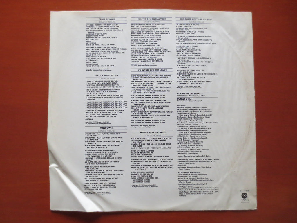 Dominic Troiano – Burnin' at the Stake (1977) Vinyl LP