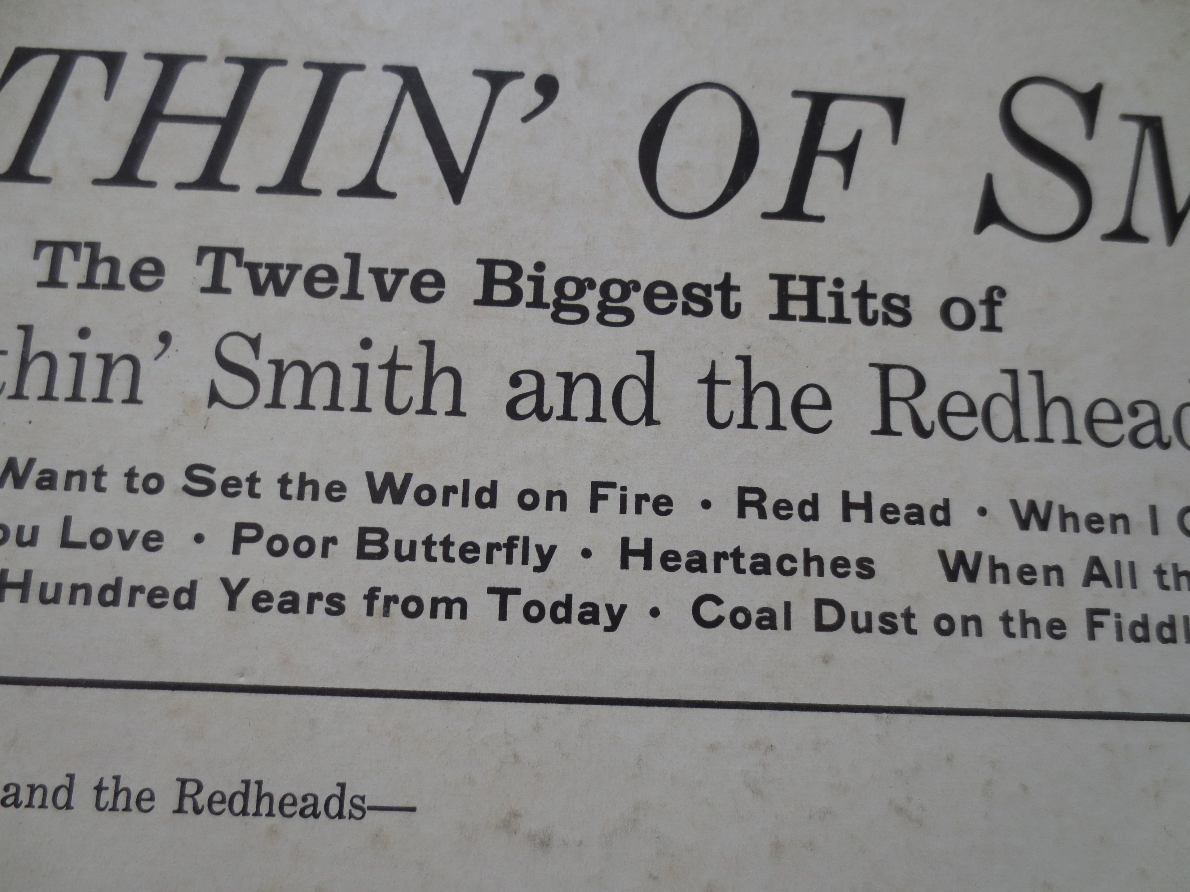Somethin' Smith – 12 Biggest Hits (1959) Vinyl LP