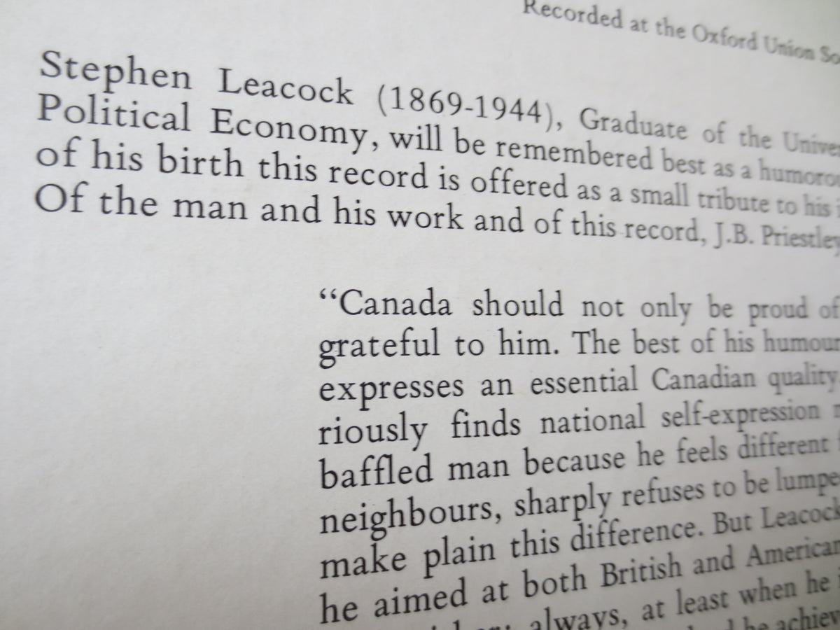 Bernard Braden – Bernard Braden Reads Stephen Leacock (1969) Vinyl LP