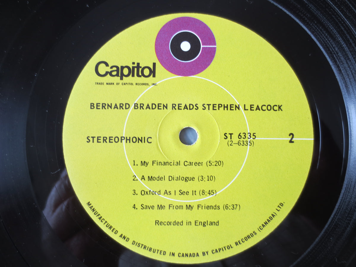 Bernard Braden – Bernard Braden Reads Stephen Leacock (1969) Vinyl LP