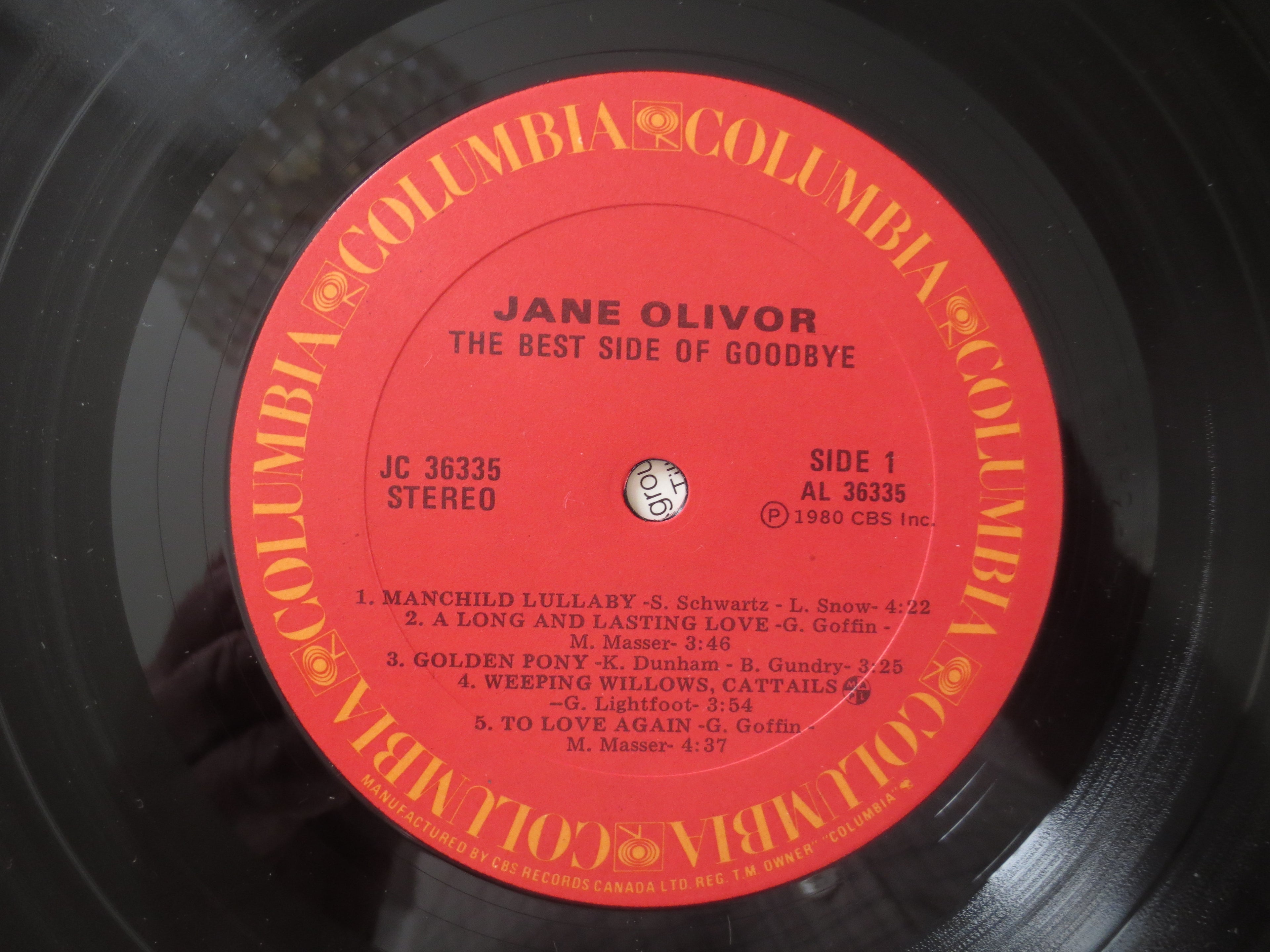 Jane Olivor – The Best Side of Goodbye (1980) Vinyl LP