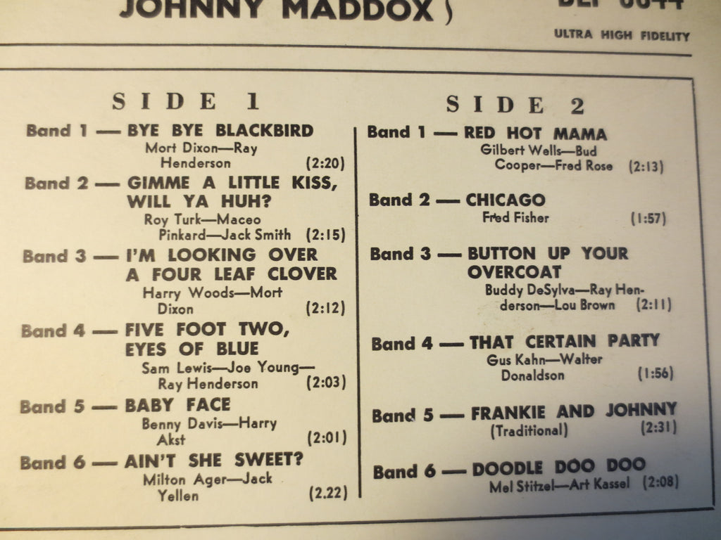 Johnny Maddox – King of Ragtime (1957) Vinyl LP