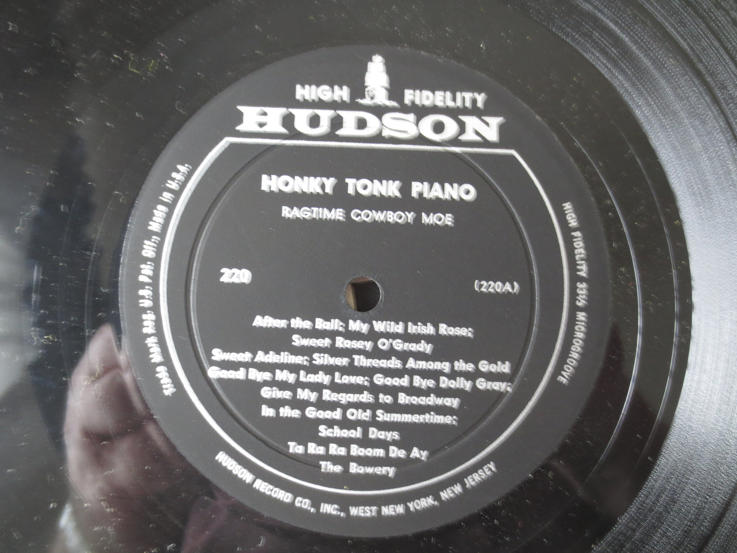 RAGTIME COWBOY MOE, Honky Tonk Piano, Ragtime Records, Vintage Vinyl, Record Vinyl, Records, Ragtime Albums, 1953 Records