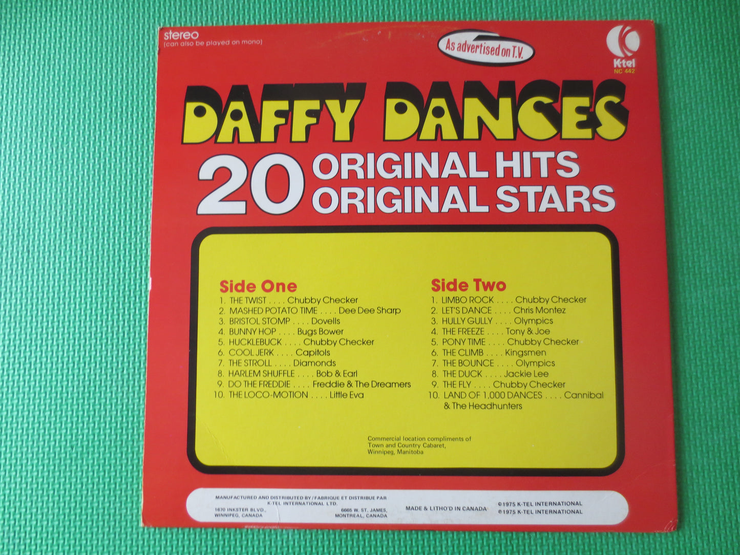 K-Tel RECORDS, DAFFY DANCES, K-Tel Album, K-Tel Vinyl, K-Tel Lp, Pop Record, Pop Vinyl, lps, Vintage Vinyl, 1975 Records