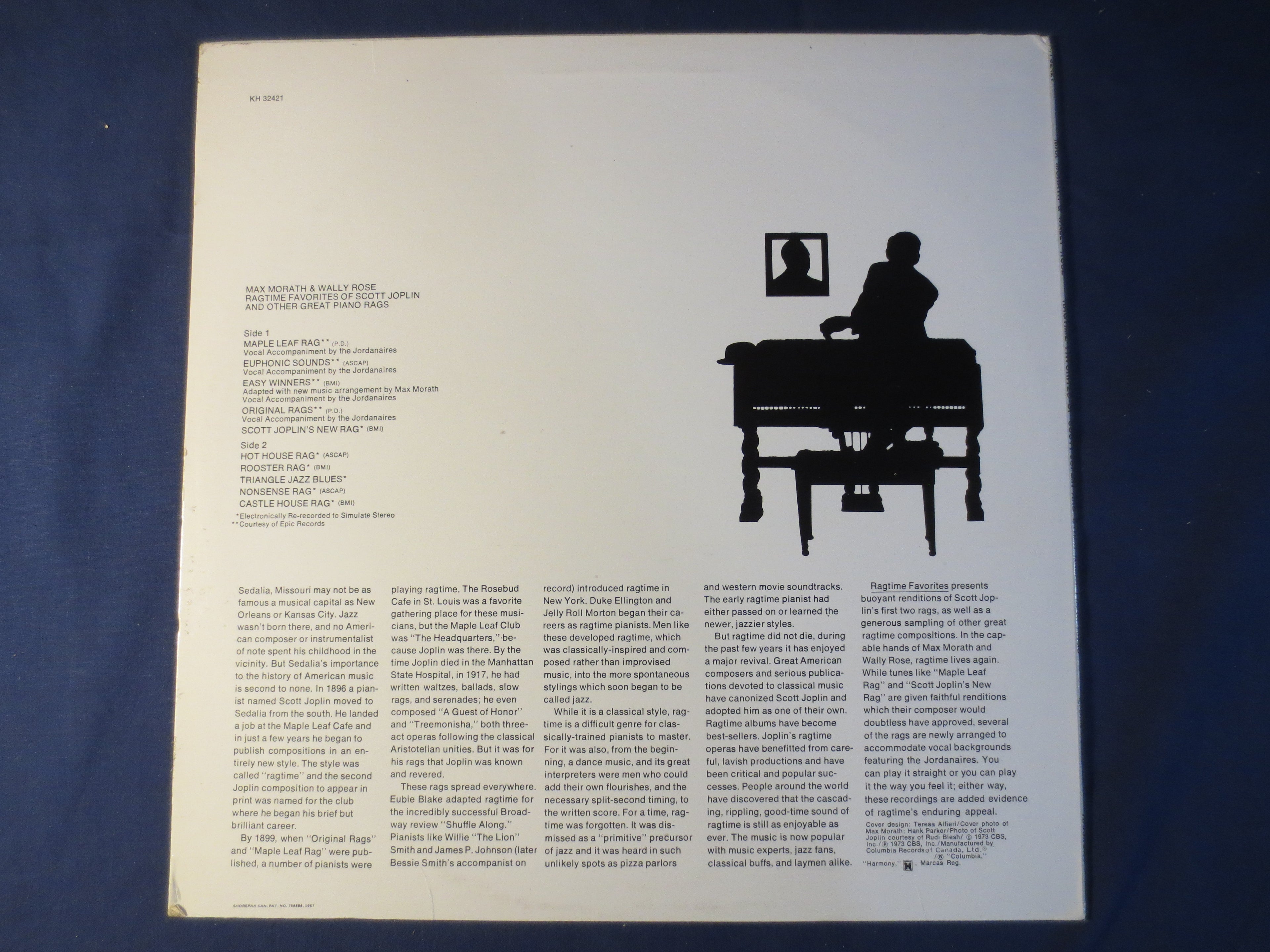 Max Morath & Wally Rose – Ragtime Favorites of Scott Joplin (1973) Vinyl LP