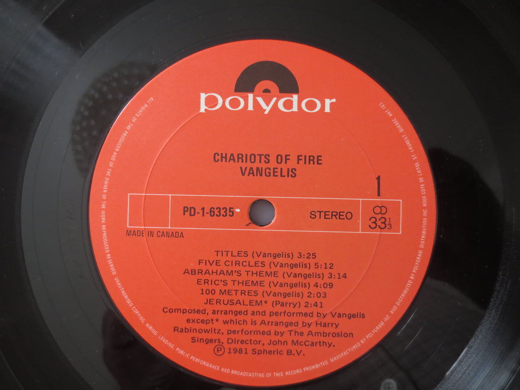 Vangelis – Chariots of Fire (1981) Vinyl LP