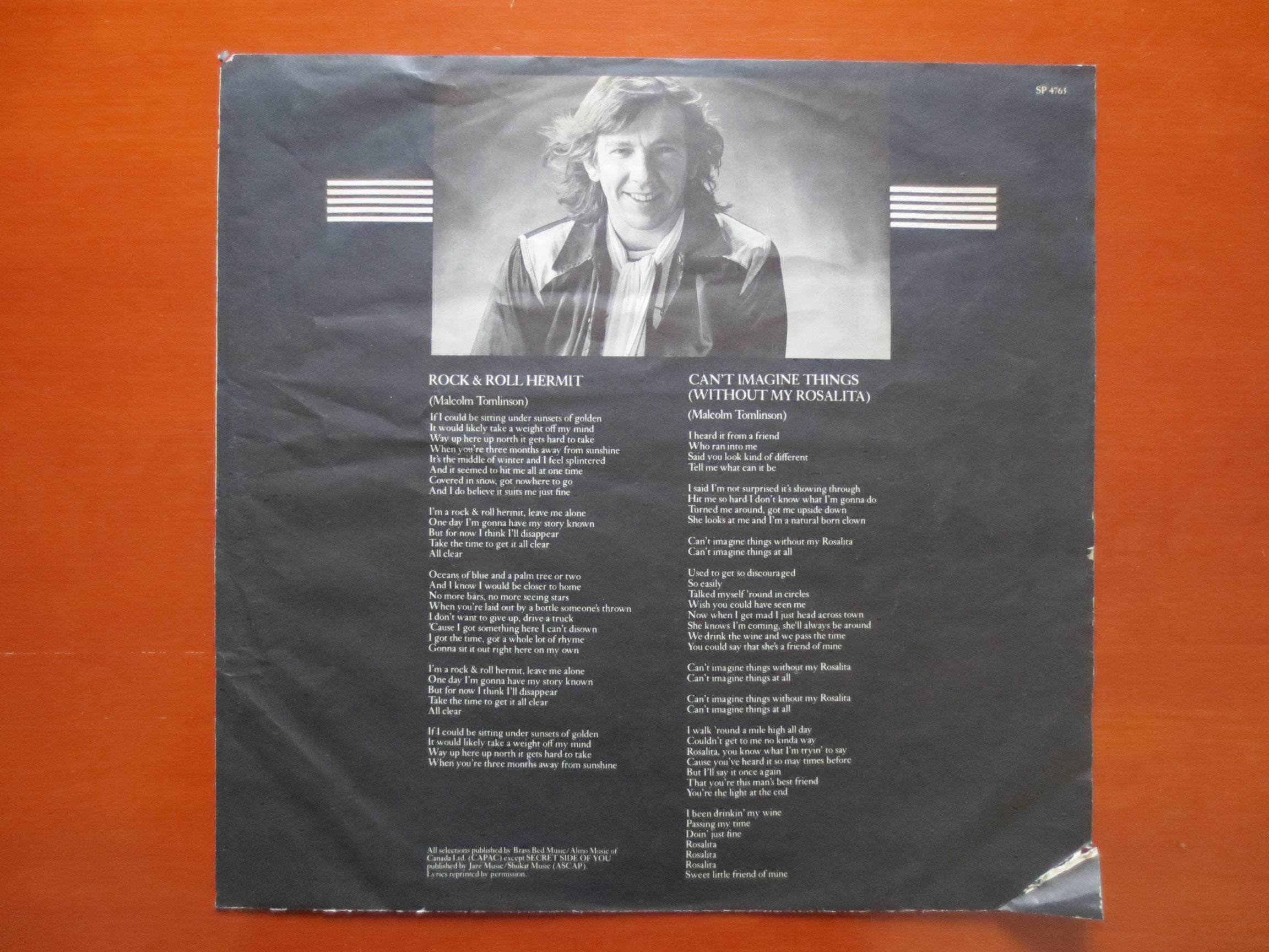 Malcolm Tomlinson – Rock and Roll Hermit (1979) Vinyl LP
