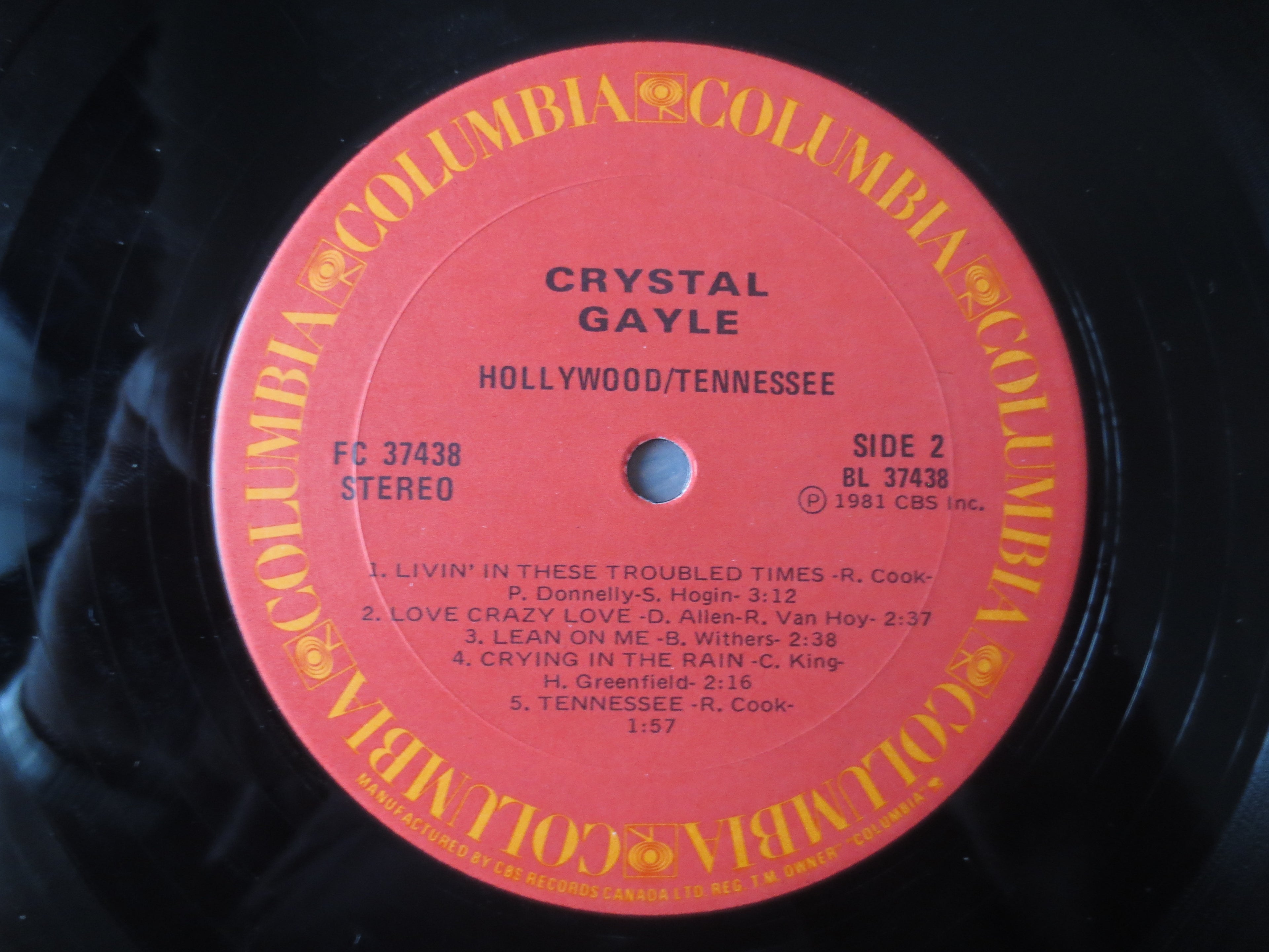 Crystal Gayle – Hollywood Tennessee (1981) [Vinyl LP]